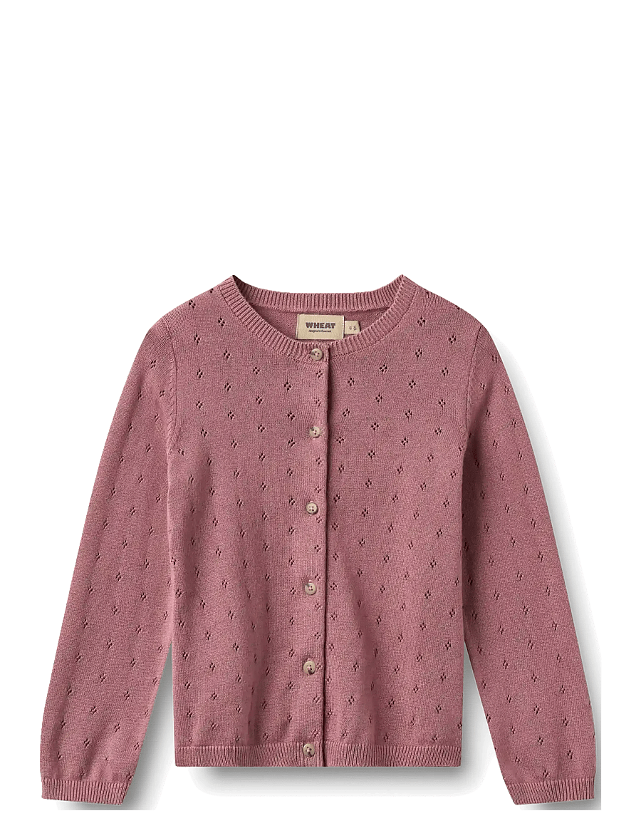 Wheat - Knit Cardigan Maia - cardigans - warm lilac - 0
