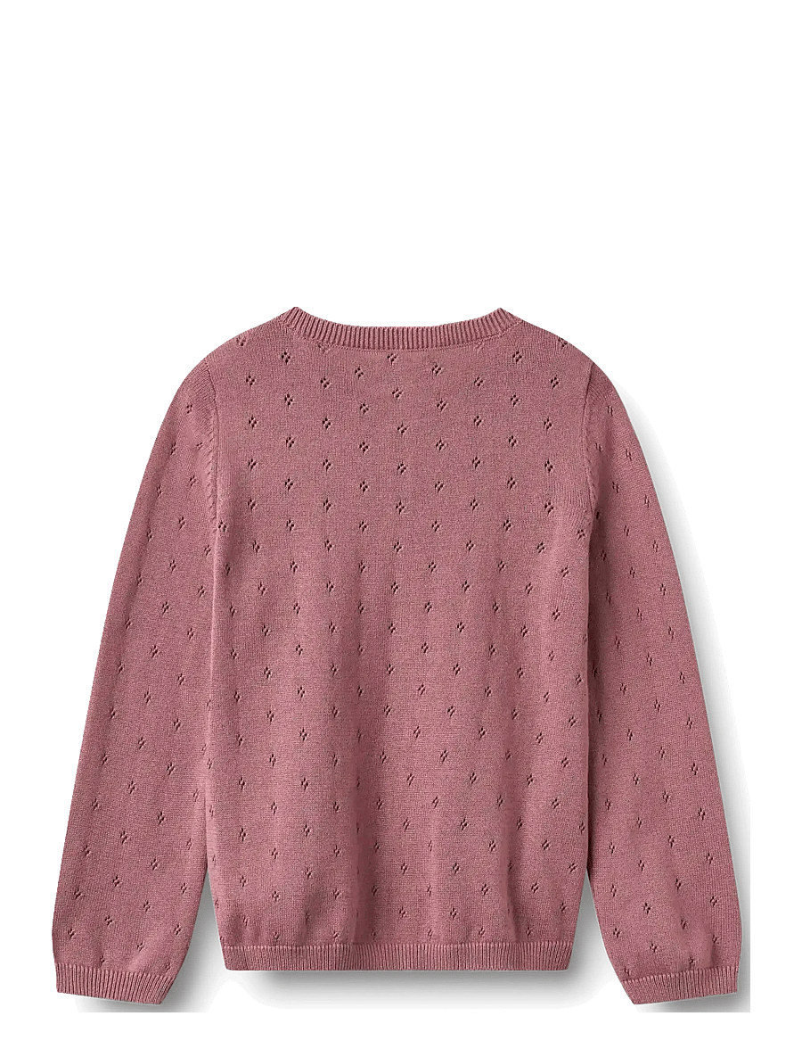 Wheat - Knit Cardigan Maia - cardigans - warm lilac - 1