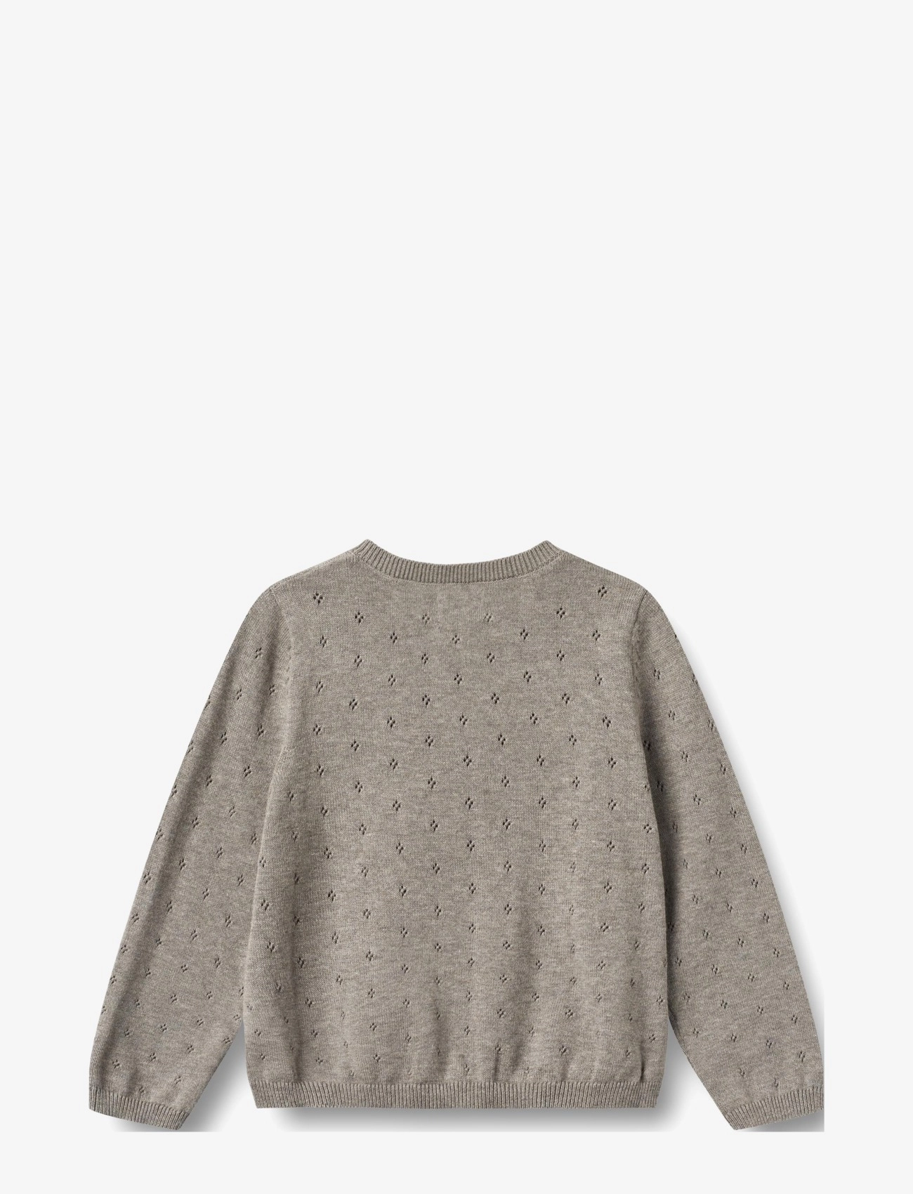 Wheat - Knit Cardigan Maia - warm grey melange - 1