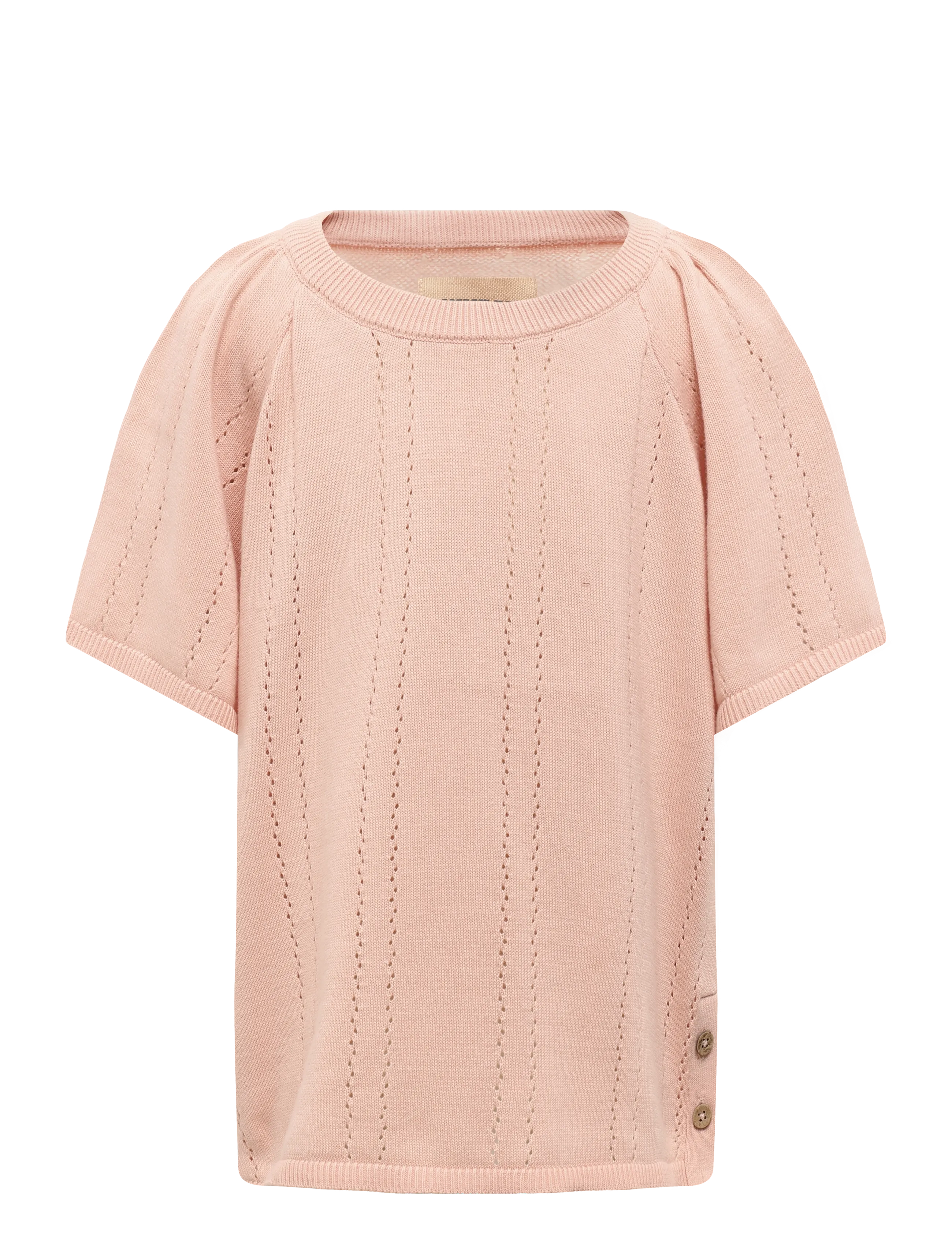 WHEAT Knit Pullover S/S Vilna Pink - 122 - Kinder