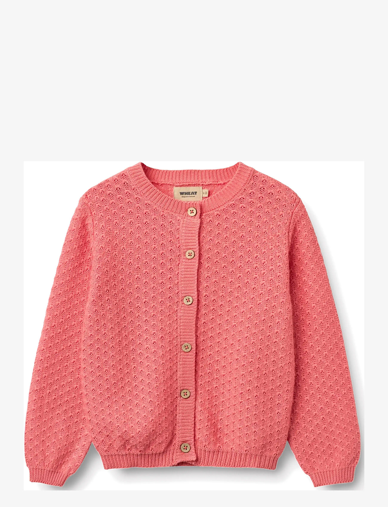 Wheat - Knit Cardigan Magnella - cardigans - coral - 0
