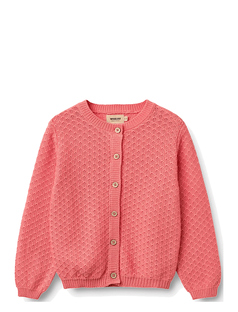 Wheat - Knit Cardigan Magnella - cardigans - coral - 0