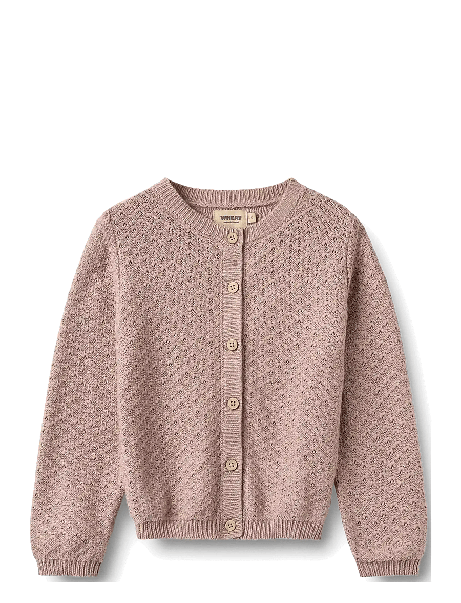 Wheat - Knit Cardigan Magnella - cardigans - dry rose - 1