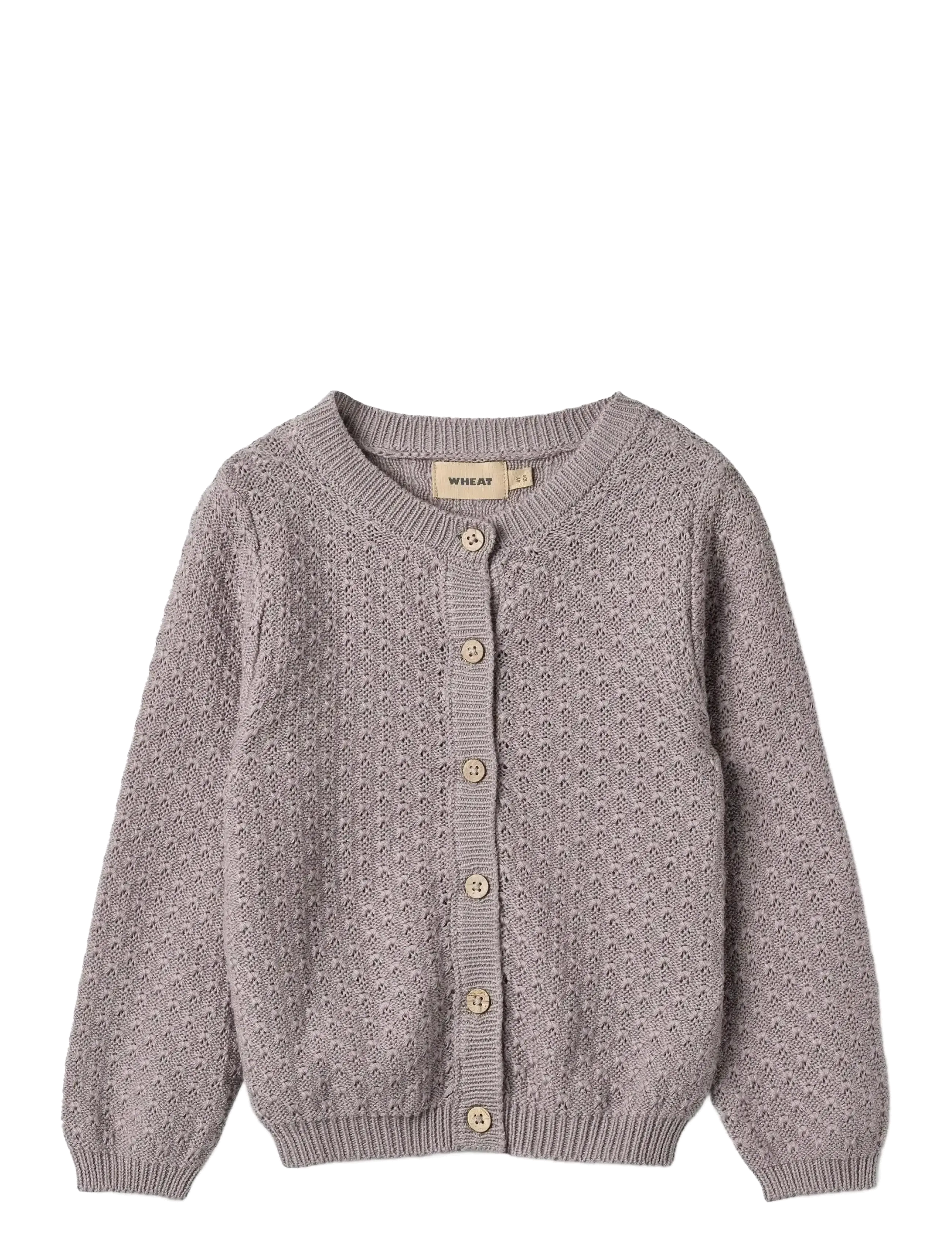 Wheat Knit Cardigan Magnella - Överdelar - DUSTY PURPLE / pink/rose