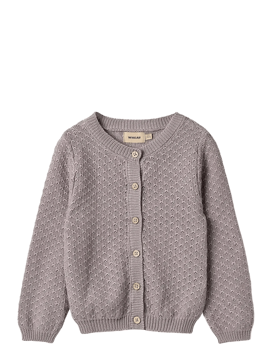 Wheat - Knit Cardigan Magnella - koftor - dusty purple - 0