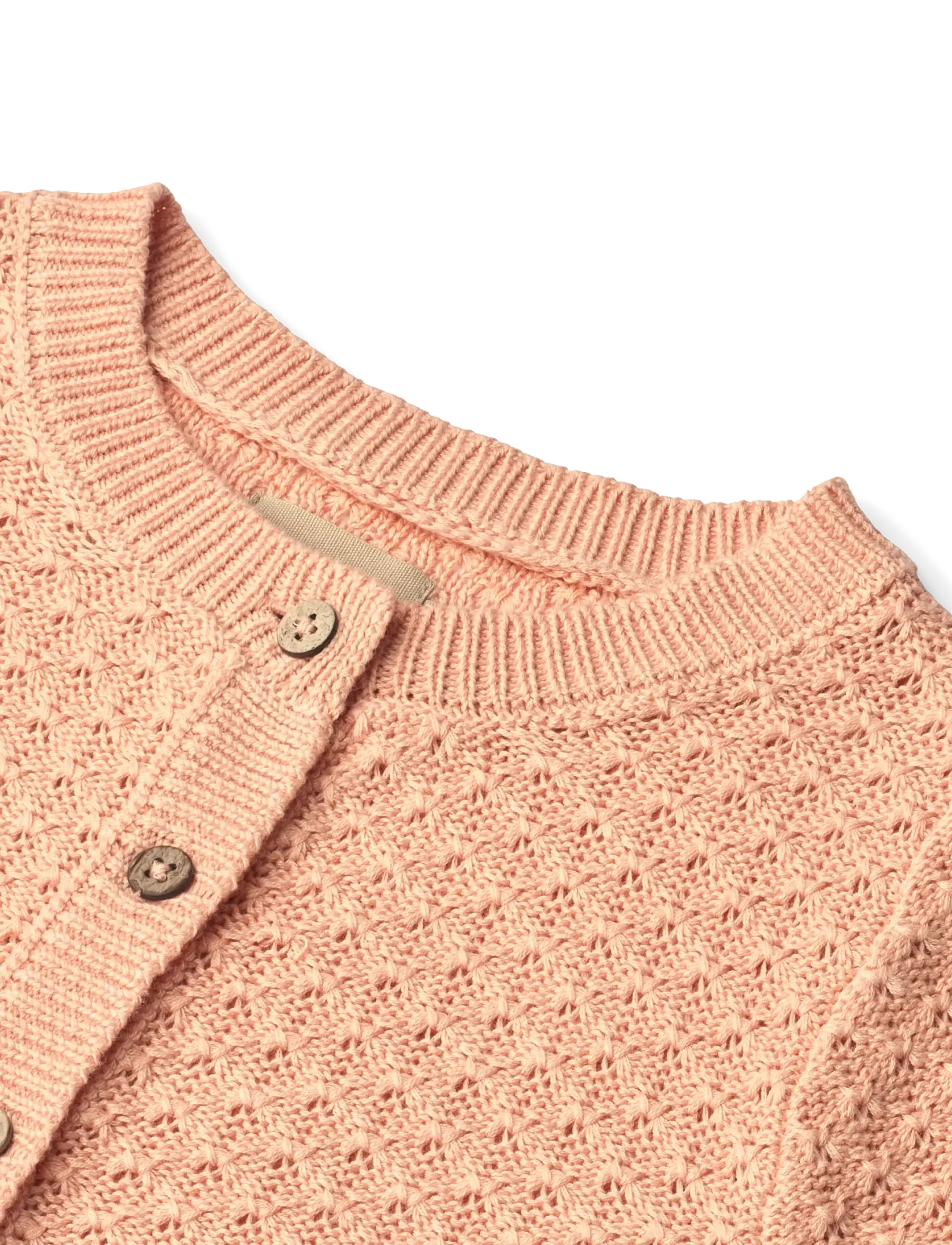 Wheat - Knit Cardigan Magnella - koftor - pink sand - 3