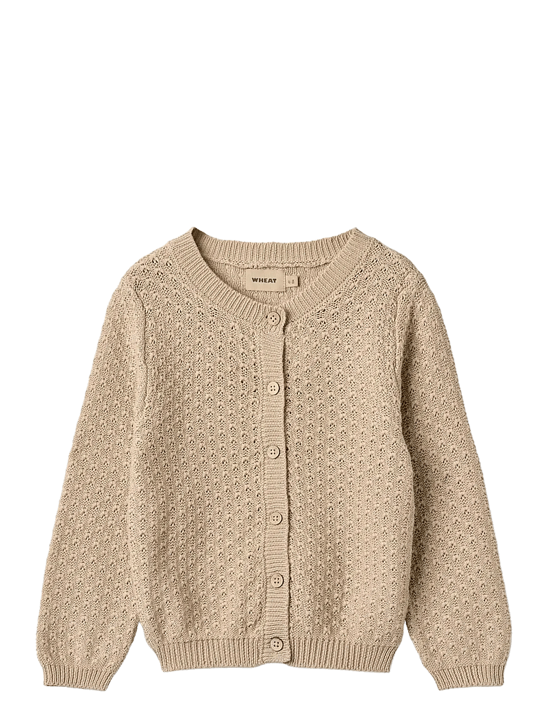 Wheat - Knit Cardigan Magnella - cardigans - warm sand - 0