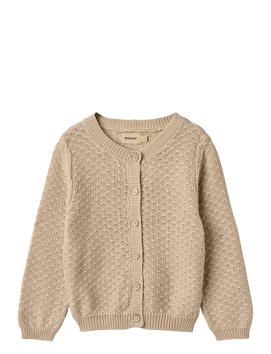 Wheat - Knit Cardigan Magnella - koftor - warm sand - 0
