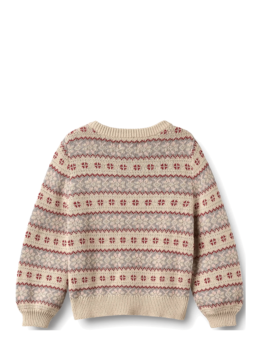 Wheat - Jacquard Cardigan Vikki - cardigans - offwhite - 1