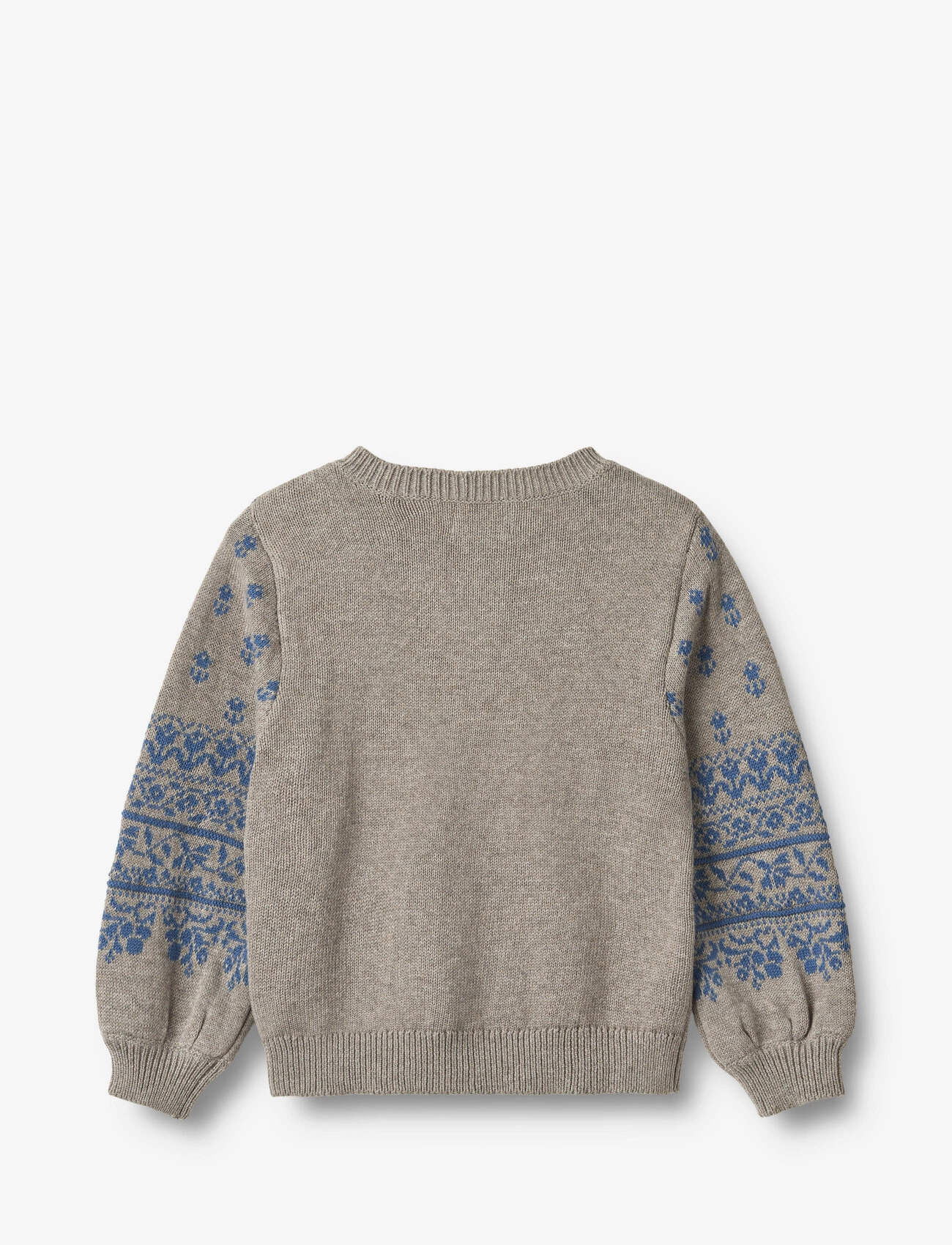 Wheat - Jacquard Cardigan Vikki - warm grey melange - 1