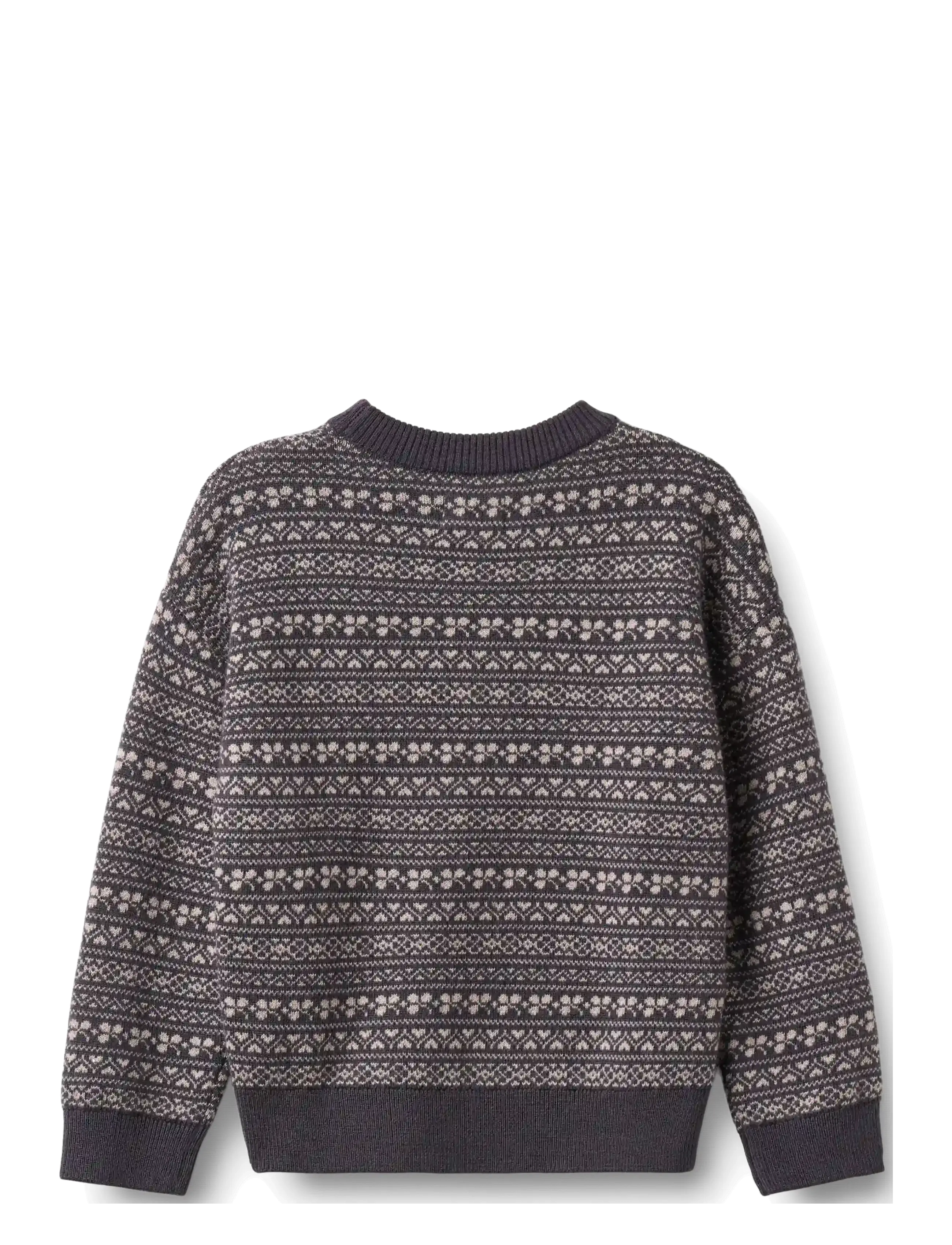 Wheat - Jacquard Pullover Elias - grey plum - 1