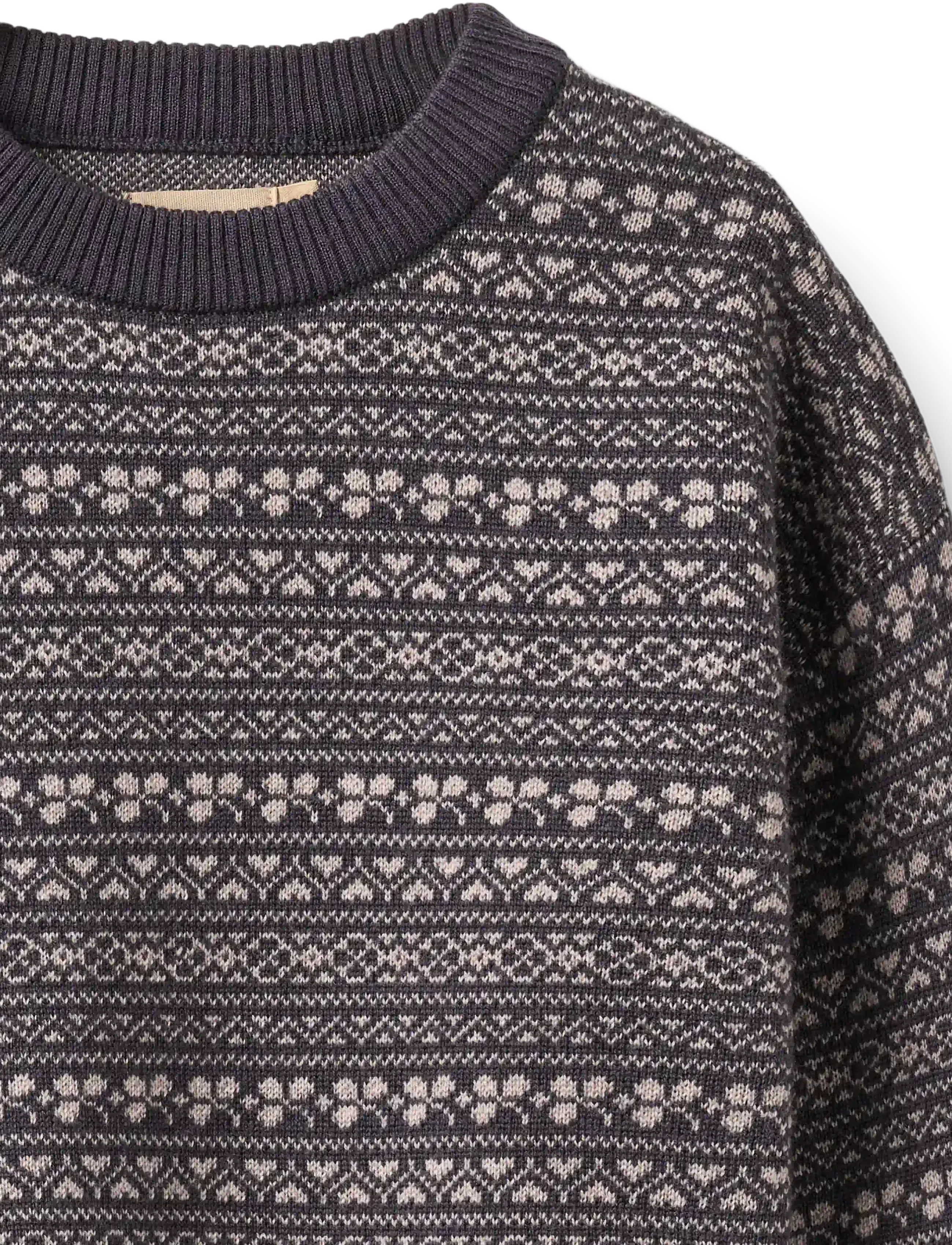 Wheat - Jacquard Pullover Elias - grey plum - 2