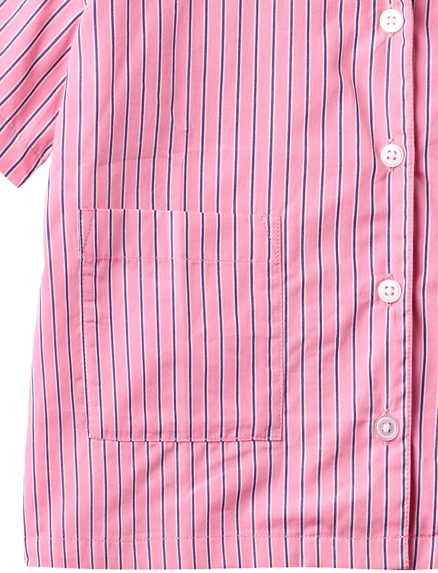 Wheat - Shirt S/S Vilma - kurzärmlige hemden - pink stripe - 3