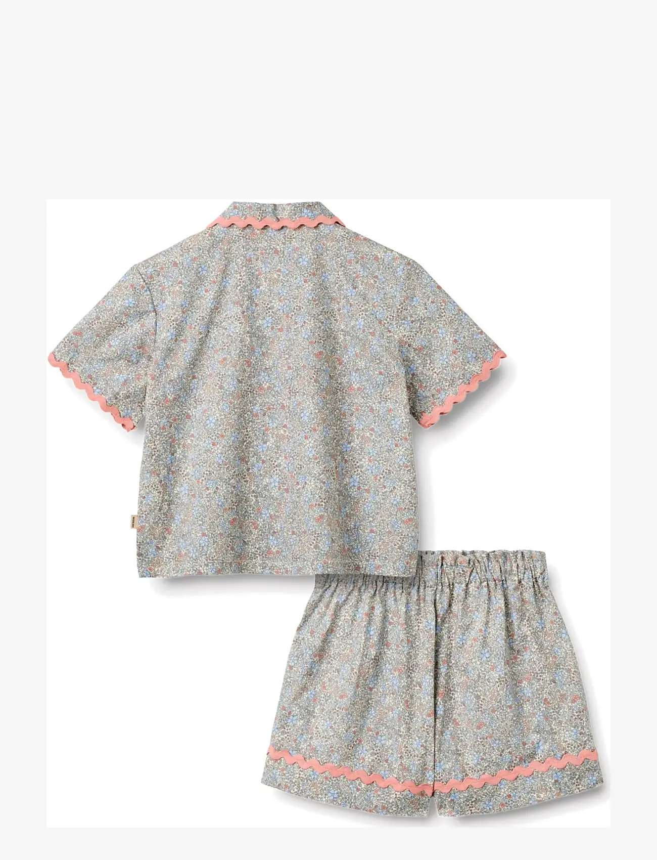 Wheat - Set Shirt S/S & Shorts Vilma - sæt med kortærmet t-shirt - air blue flowers - 1