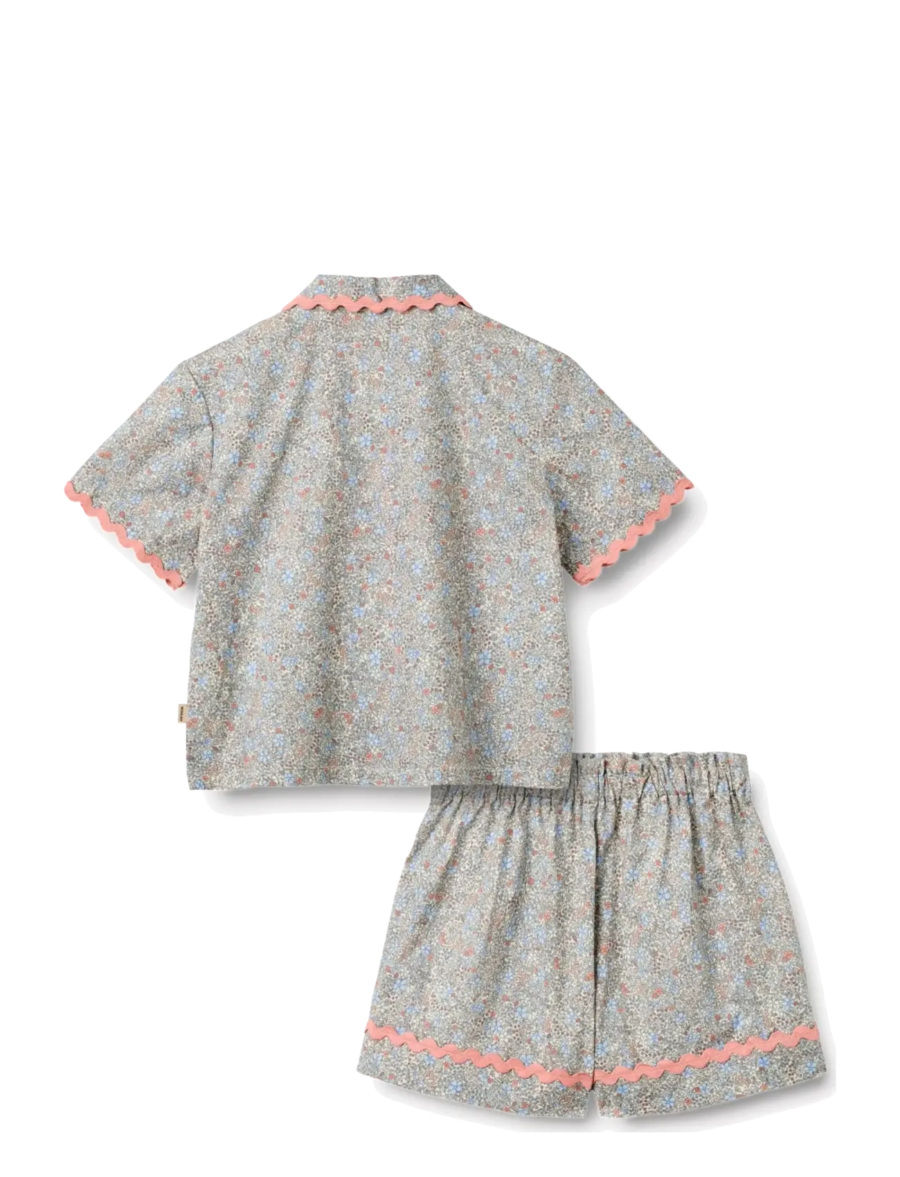 Wheat - Set Shirt S/S & Shorts Vilma - sæt med kortærmet t-shirt - air blue flowers - 1