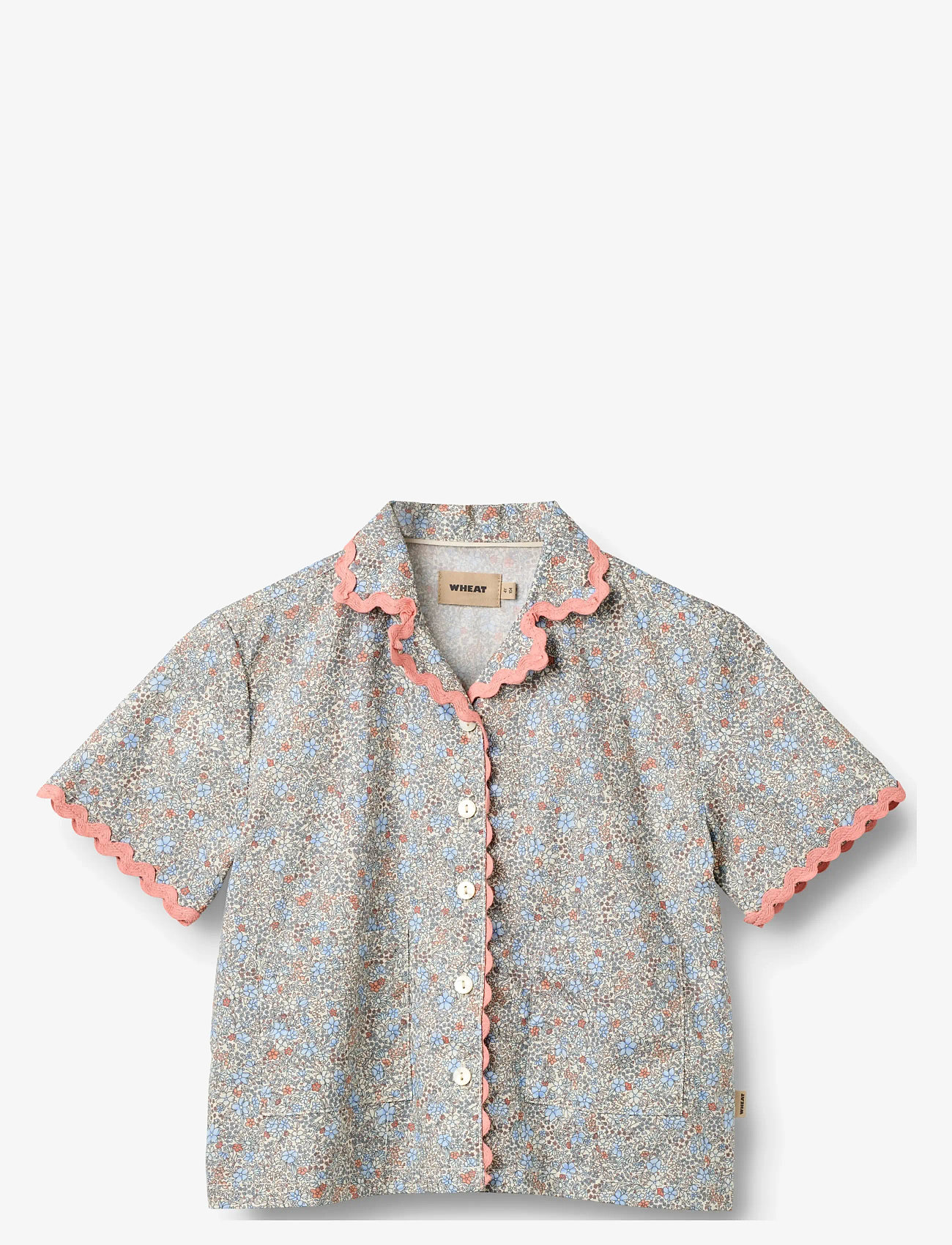 Wheat - Set Shirt S/S & Shorts Vilma - sæt med kortærmet t-shirt - air blue flowers - 2
