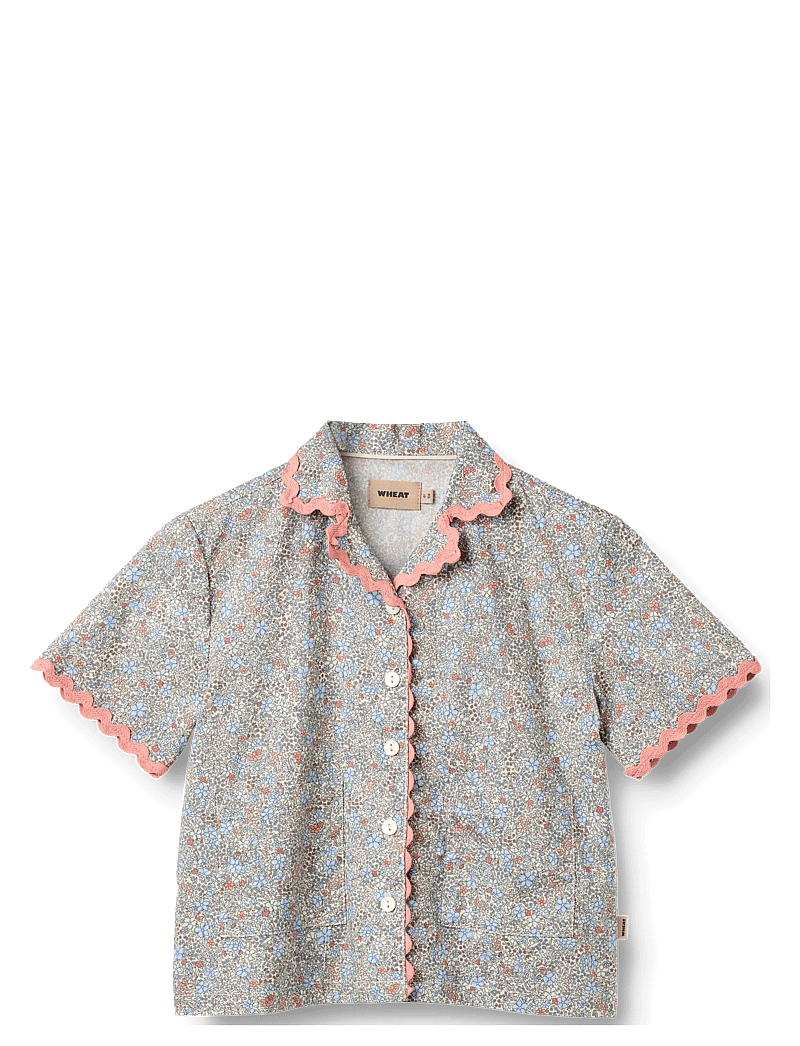 Wheat - Set Shirt S/S & Shorts Vilma - sæt med kortærmet t-shirt - air blue flowers - 2