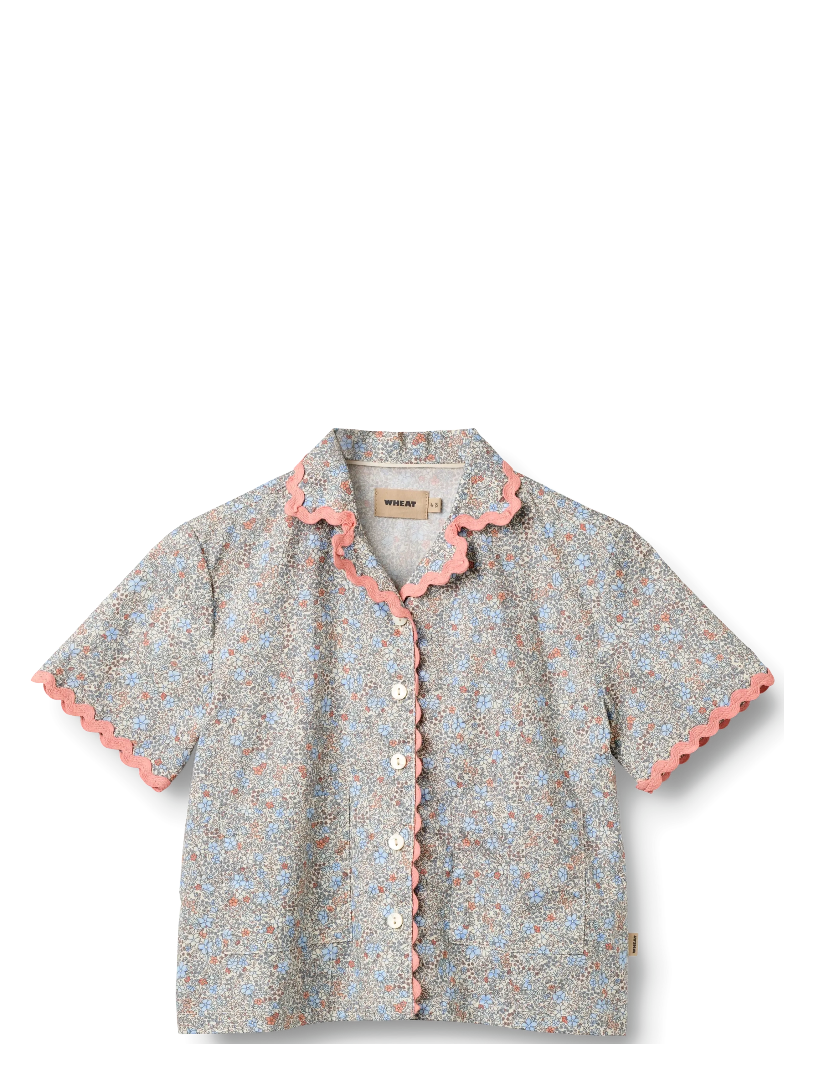 Wheat - Set Shirt S/S & Shorts Vilma - sæt med kortærmet t-shirt - air blue flowers - 2