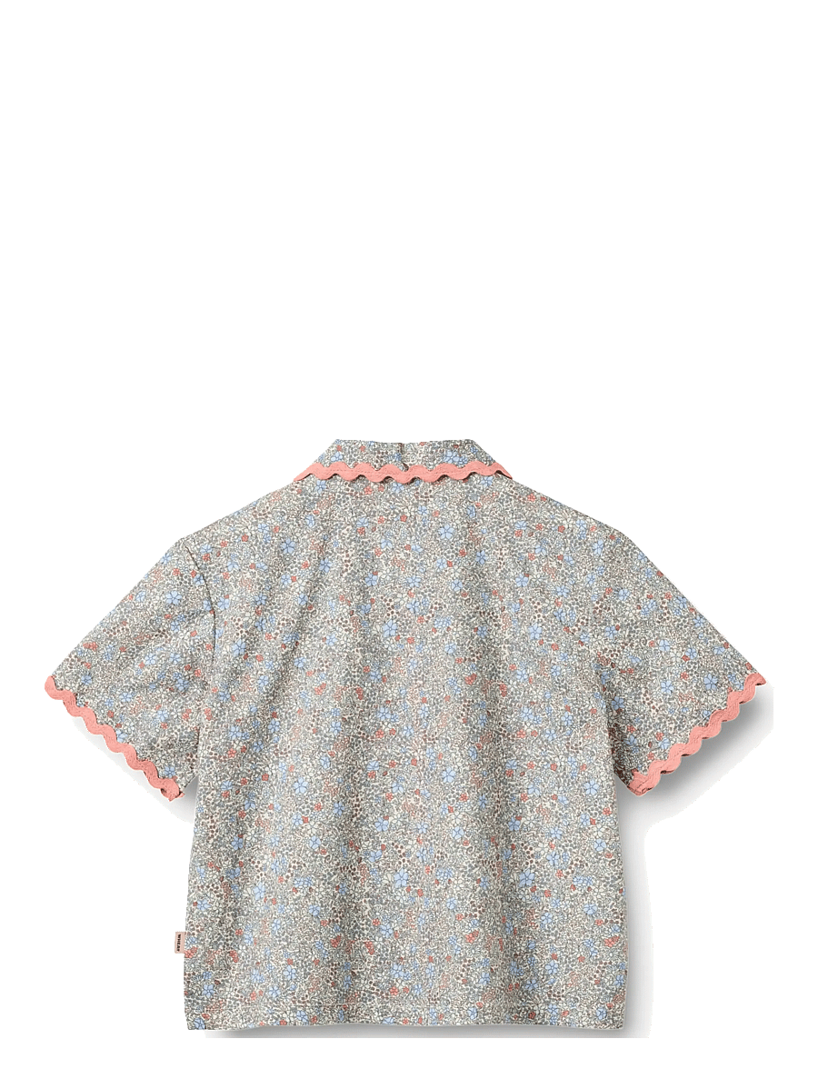 Wheat - Set Shirt S/S & Shorts Vilma - sæt med kortærmet t-shirt - air blue flowers - 3