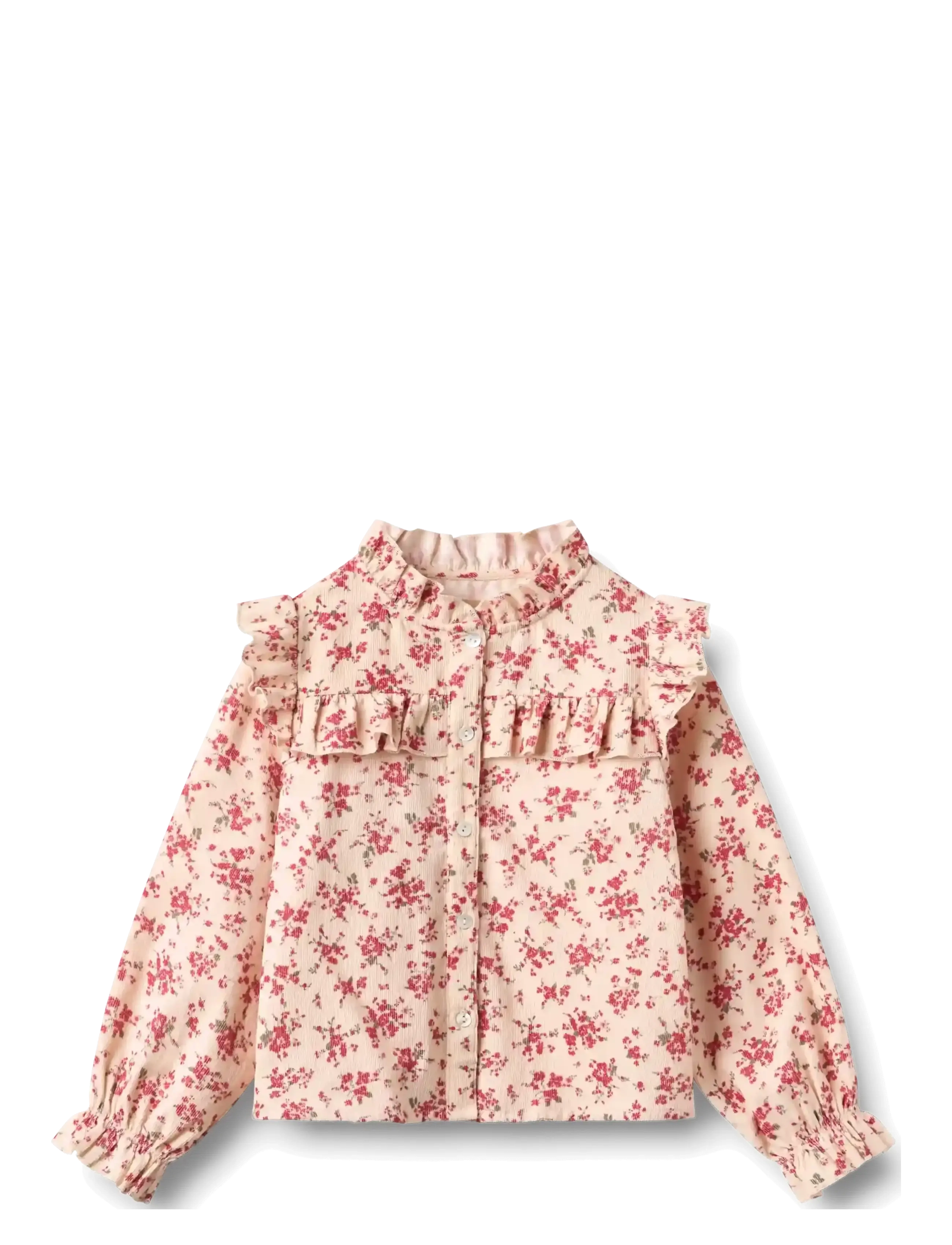 Wheat Shirt L/S Noreen - Festlige looks - ALMOND PEACH FLOWERS / cream
