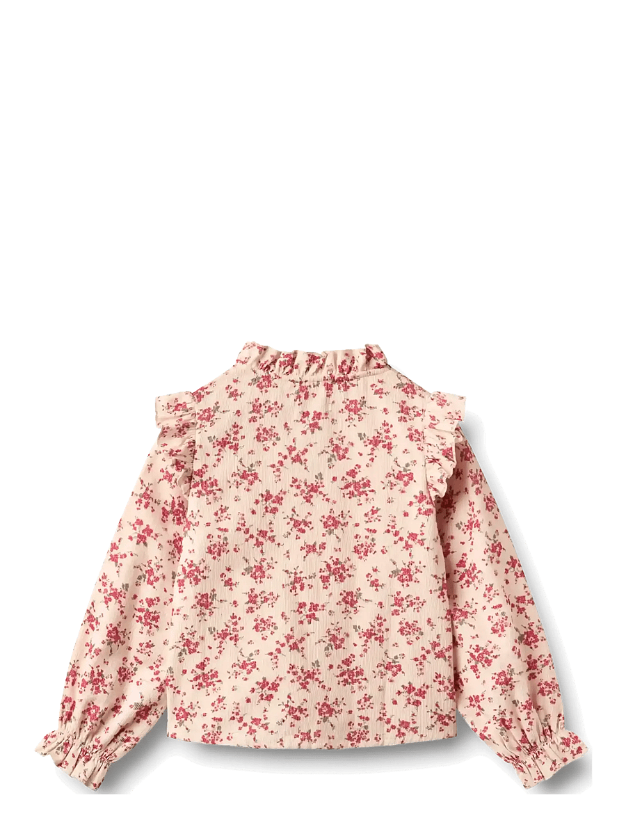 Wheat - Shirt L/S Noreen - bluser & tunikaer - almond peach flowers - 1