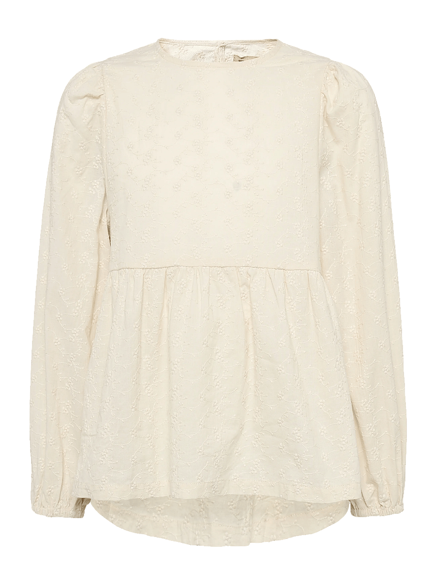 Wheat - Blouse L/S Addie - langærmede skjorter - eggshell - 0