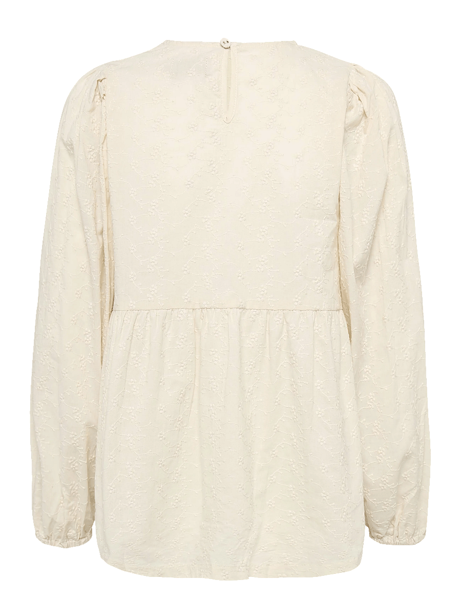 Wheat - Blouse L/S Addie - langærmede skjorter - eggshell - 1
