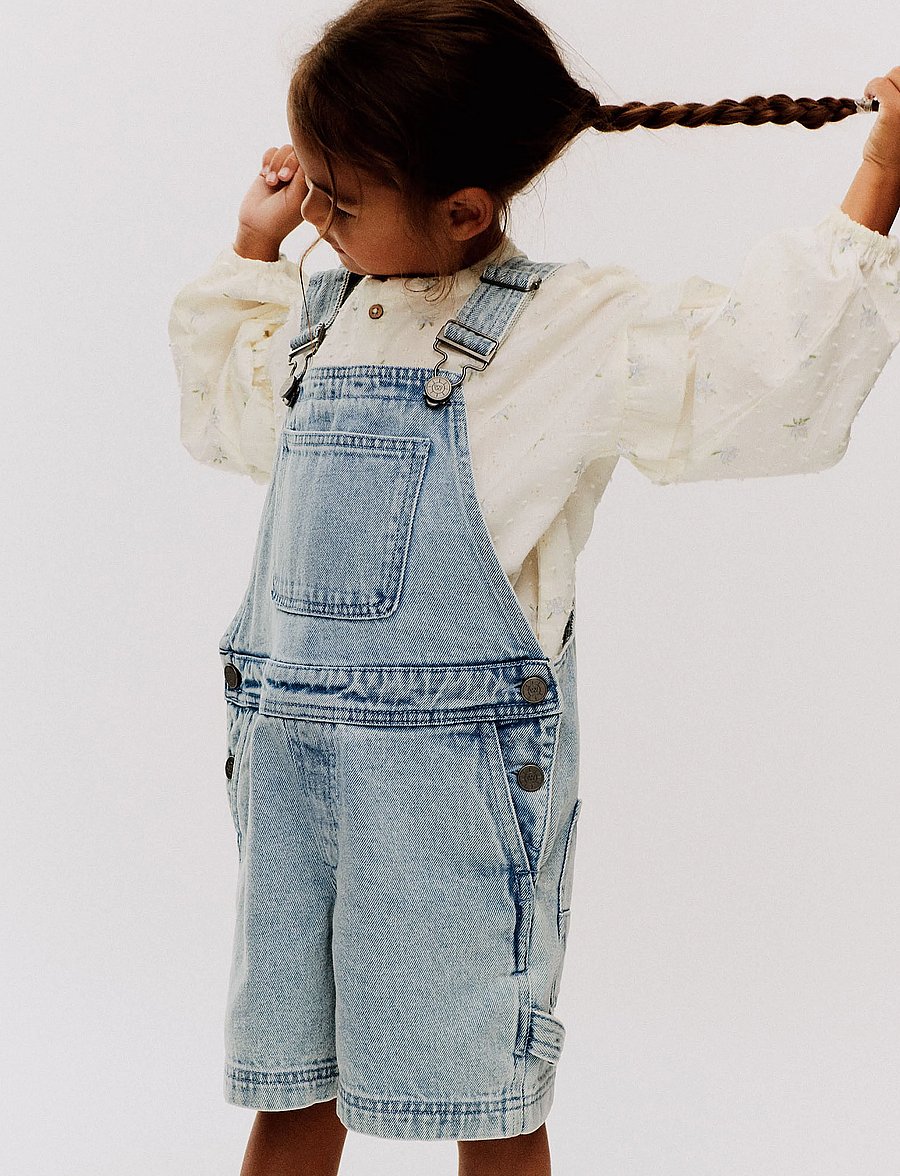 Wheat - Shirt Gerda - blue flowers - 0