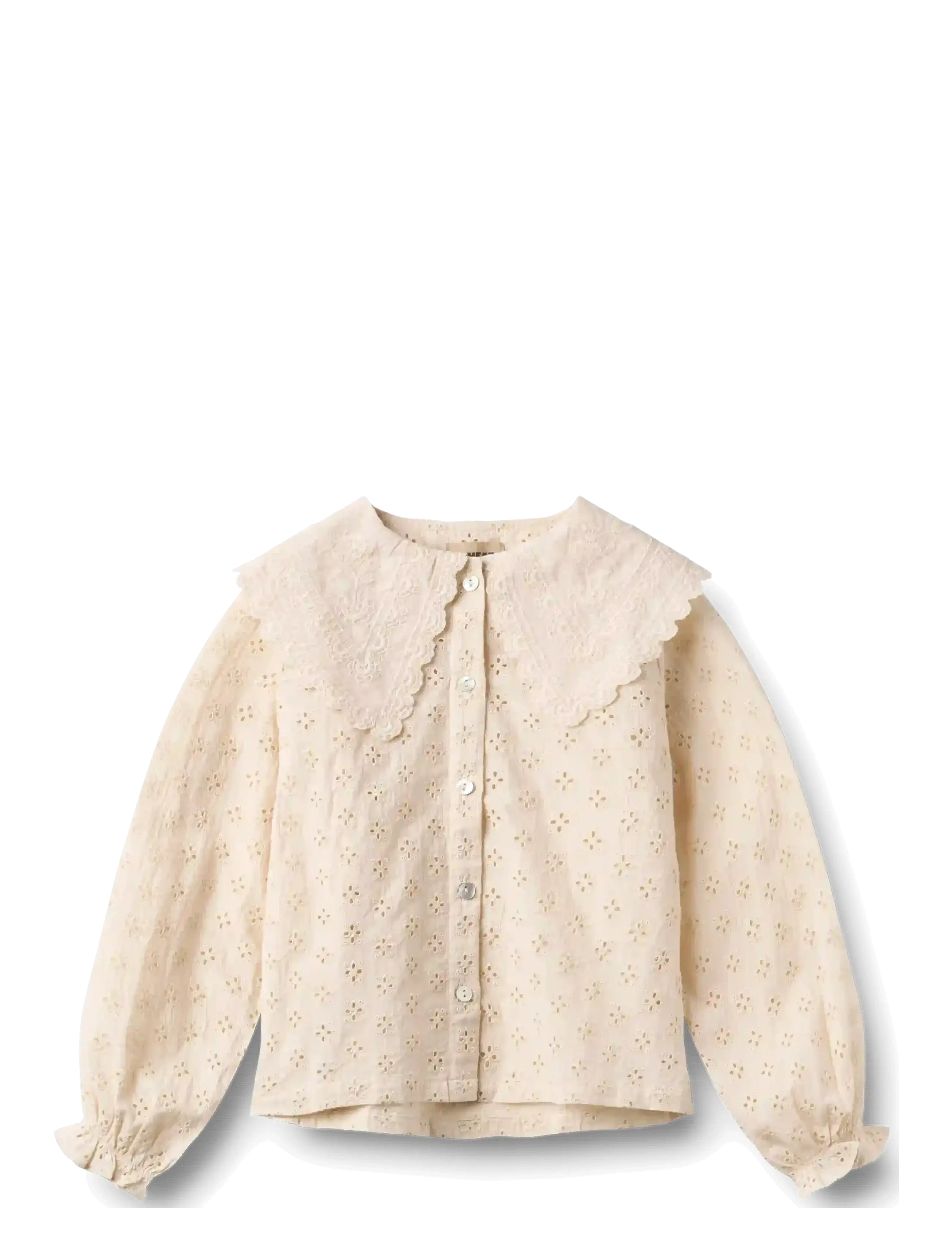Wheat Shirt L/S Flora - Hemden - ALMOND PEACH / cream