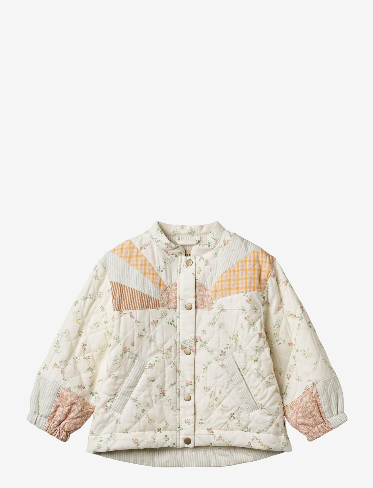 Wheat - Quilt Jacket Inga - sügisjakid - ivory checked flowers - 1