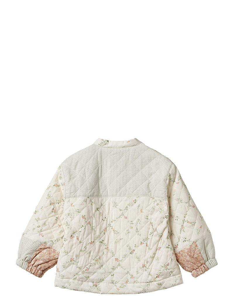 Wheat - Quilt Jacket Inga - ivory checked flowers - 2