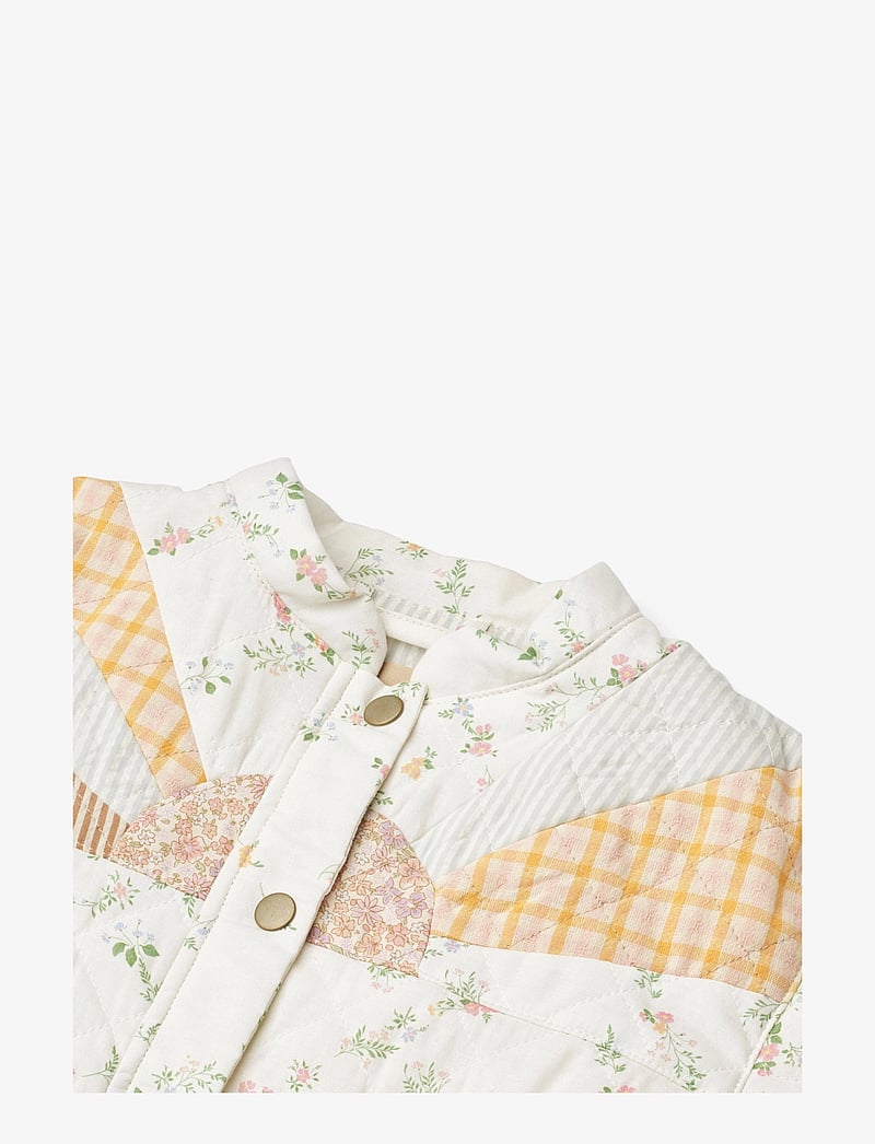 Wheat - Quilt Jacket Inga - ivory checked flowers - 3