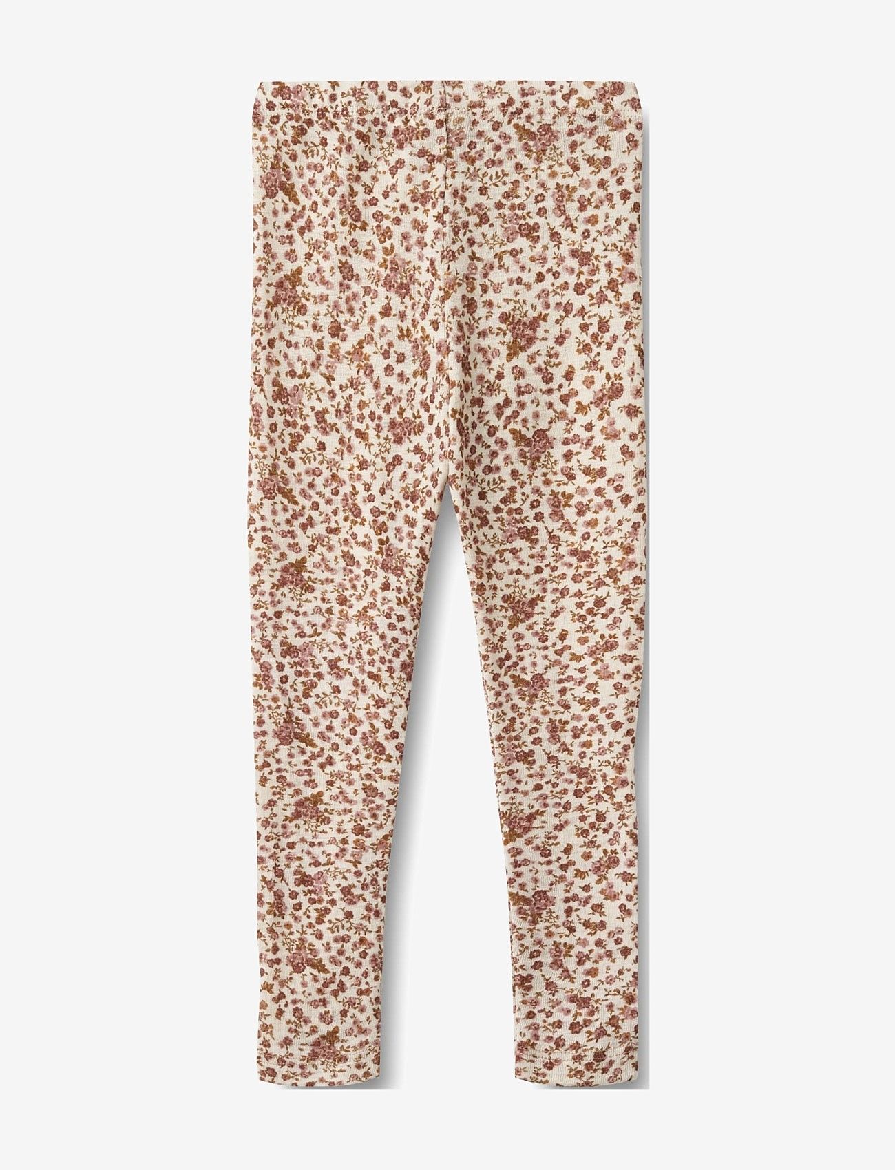 Wheat - Wool Leggings Agi - leggings - rose flowers - 1