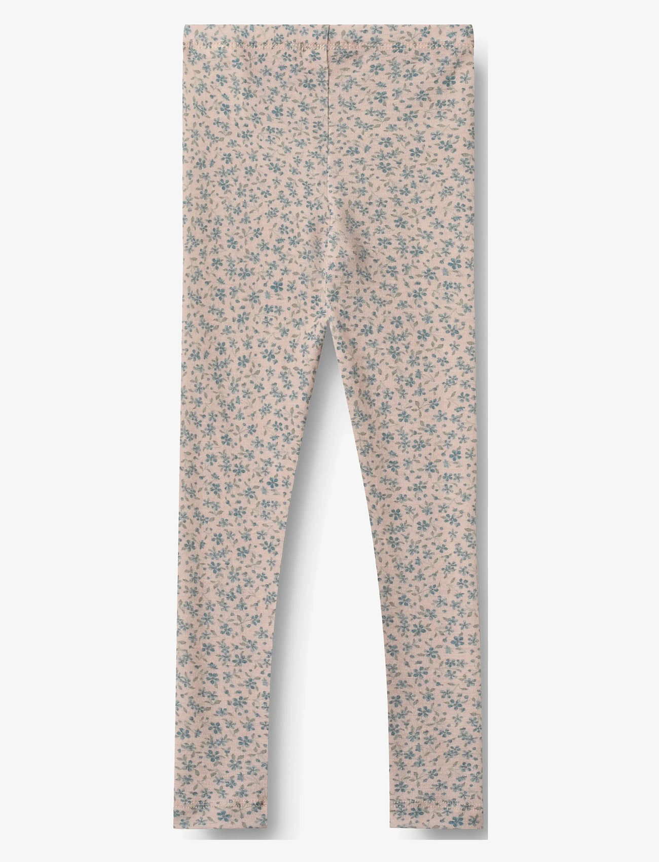 Wheat - Wool Leggings Agi - herbstliche kleidung - blue flowers - 1