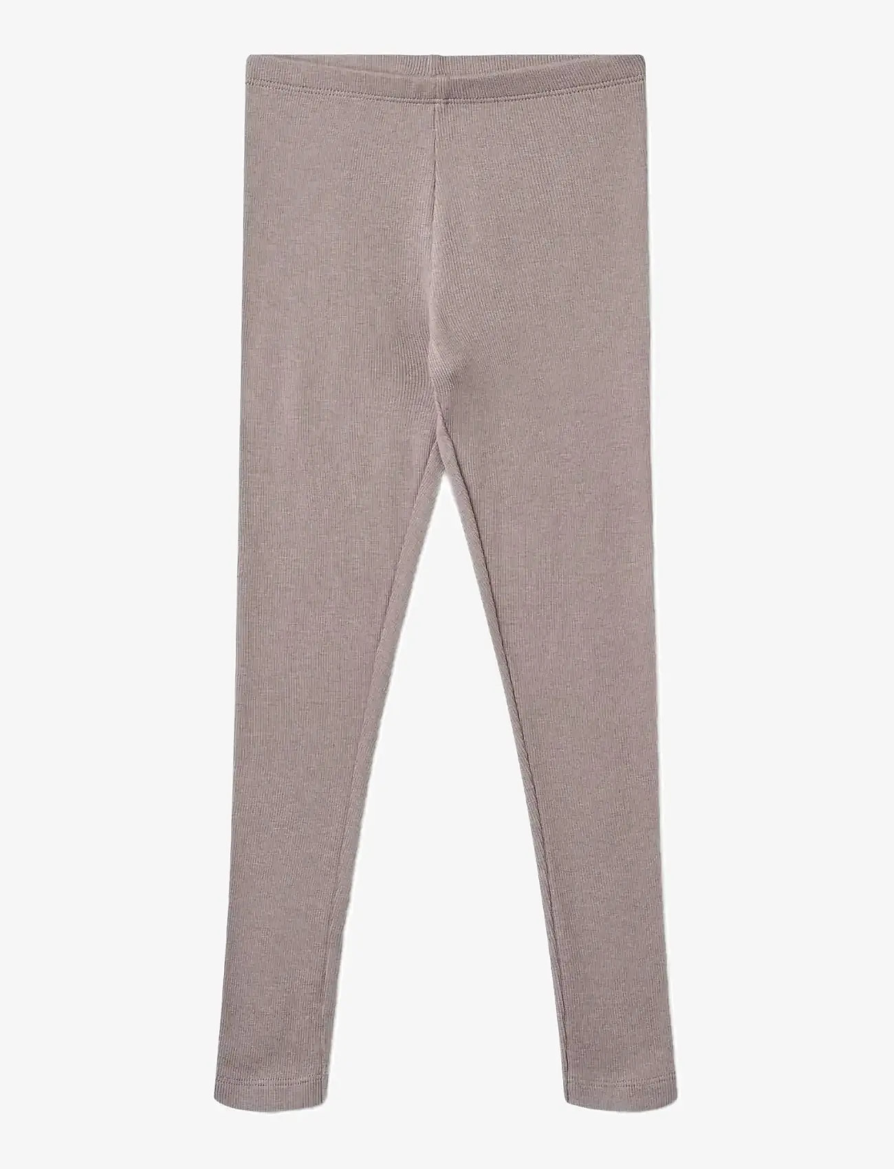 Wheat - Rib Leggings Maddy - efterårstøj - dusty purple - 0