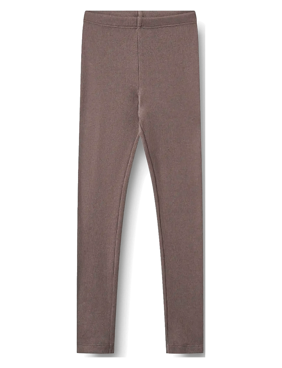 Wheat - Rib Leggings Maddy - retuusid - plum truffle - 0