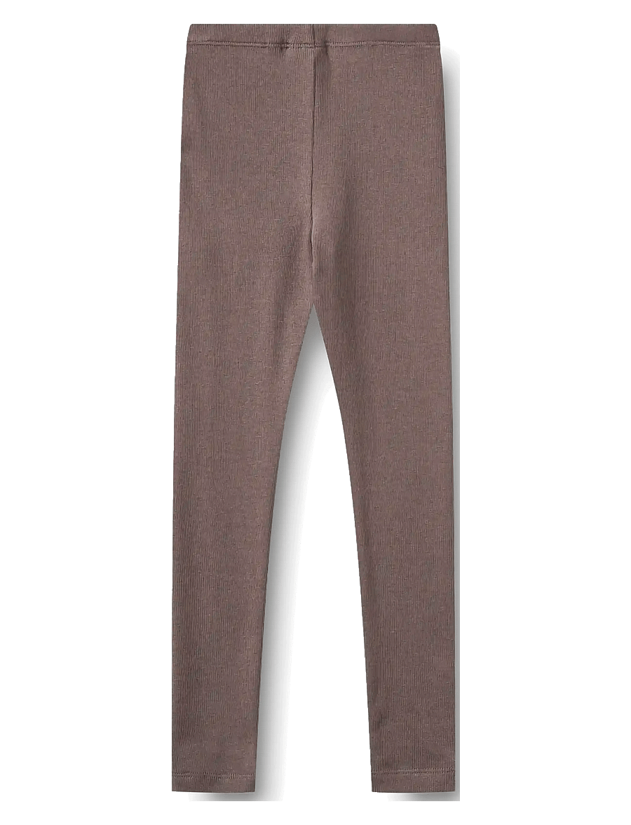Wheat - Rib Leggings Maddy - retuusid - plum truffle - 1