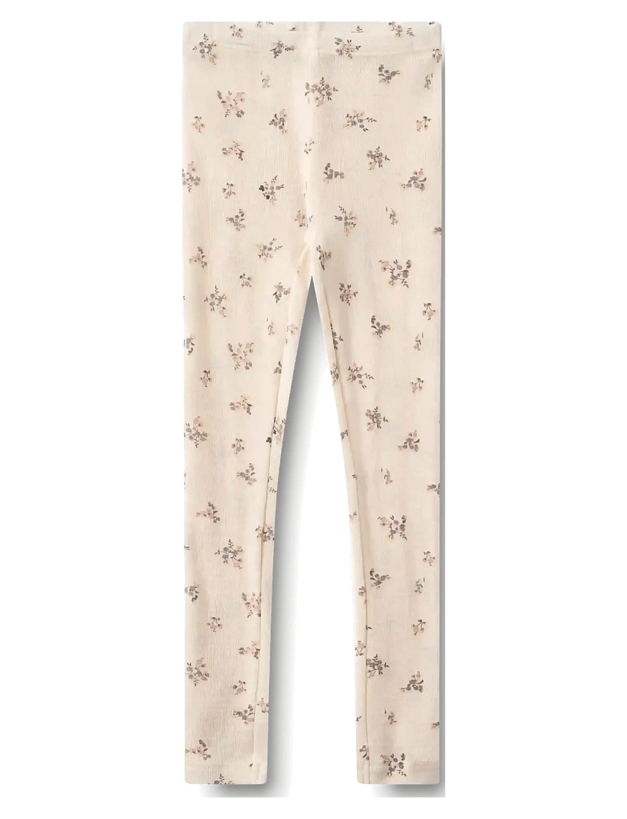 Wheat - Wool Leggings Agi - retuusid - eggshell flowers - 0