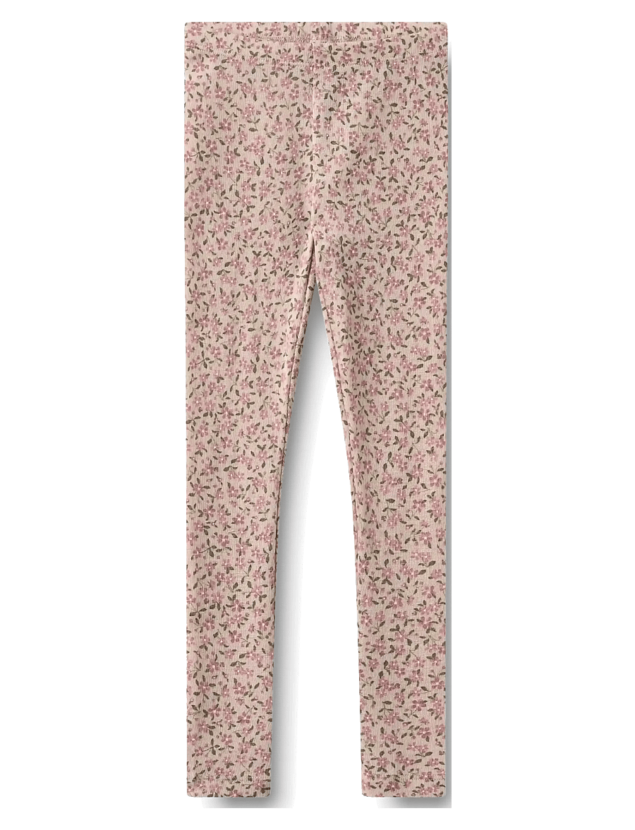 Wheat - Wool Leggings Agi - retuusid - pale lilac flowers - 0