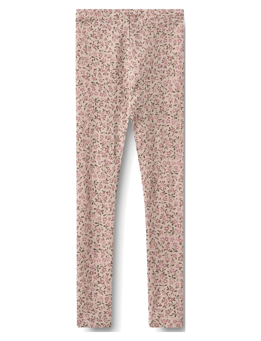 Wheat - Wool Leggings Agi - retuusid - pale lilac flowers - 1