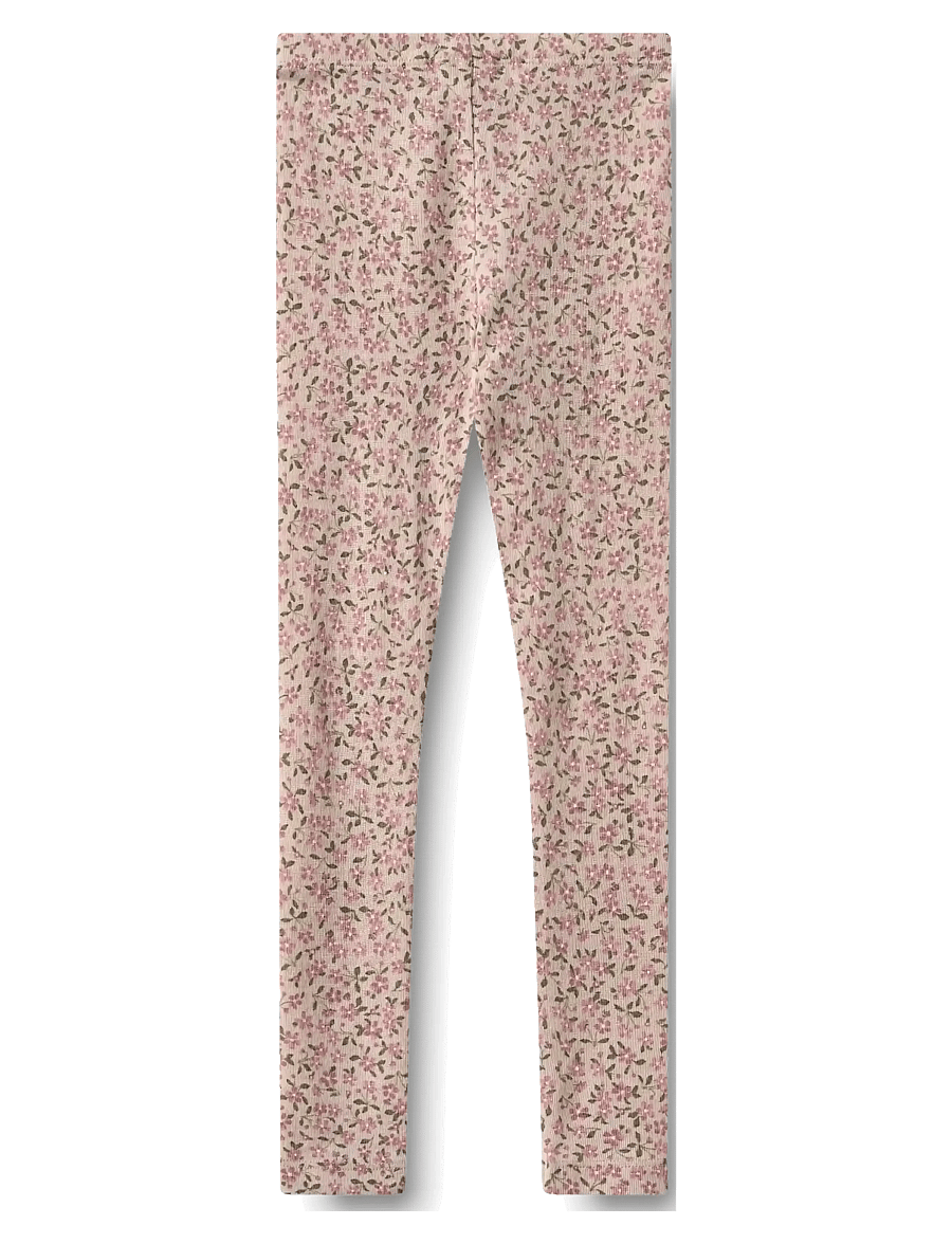 Wheat - Wool Leggings Agi - retuusid - pale lilac flowers - 2