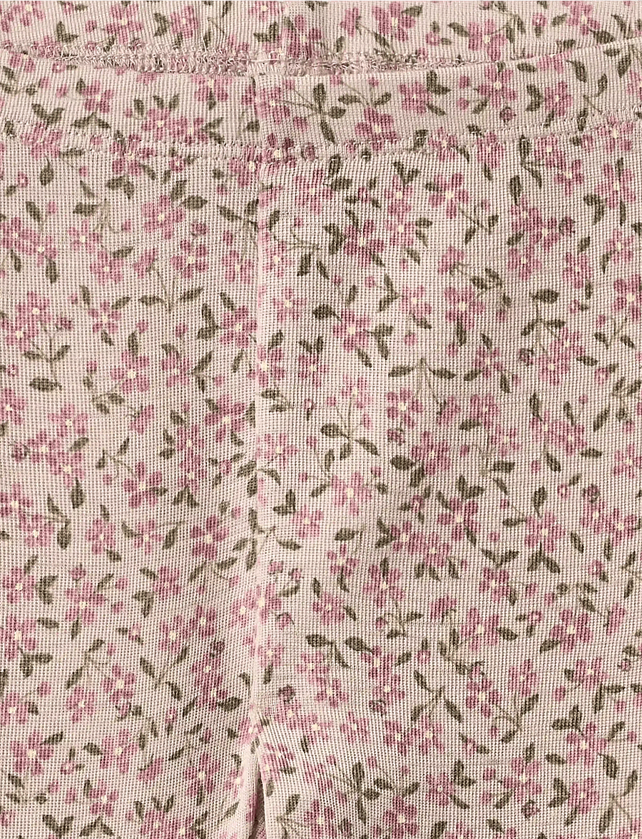 Wheat - Wool Leggings Agi - retuusid - pale lilac flowers - 3