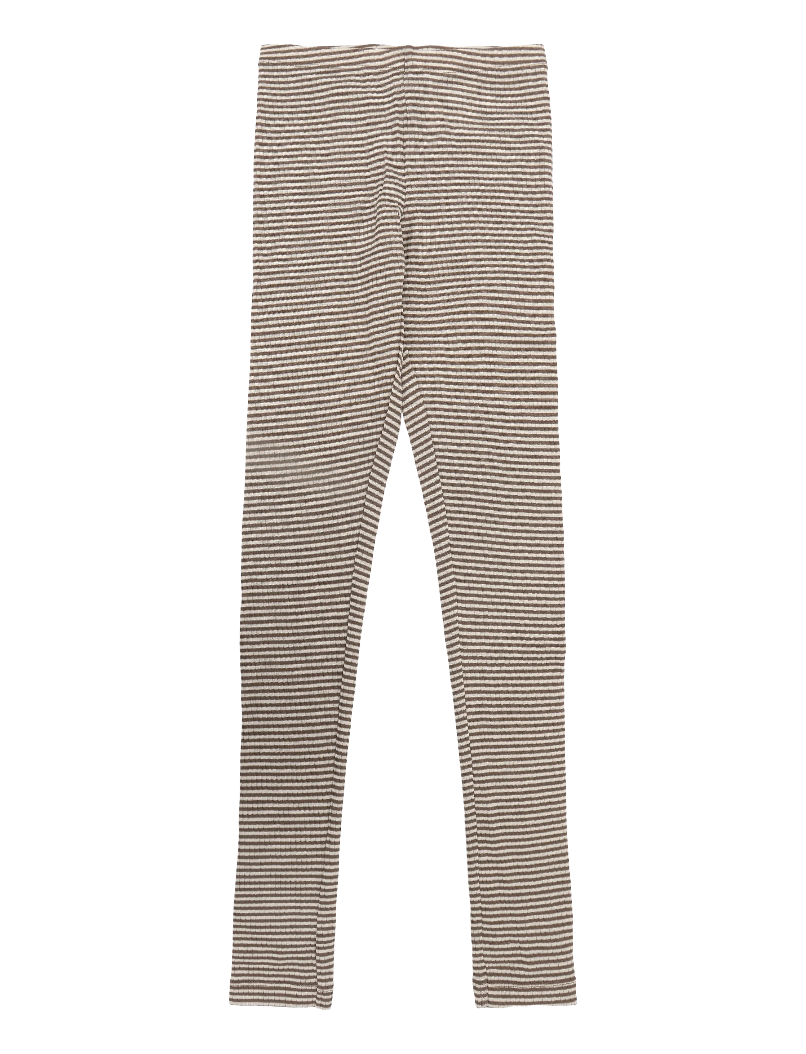 Wheat Wool Leggings Agi - Tøj - WOOD STRIPE / brown