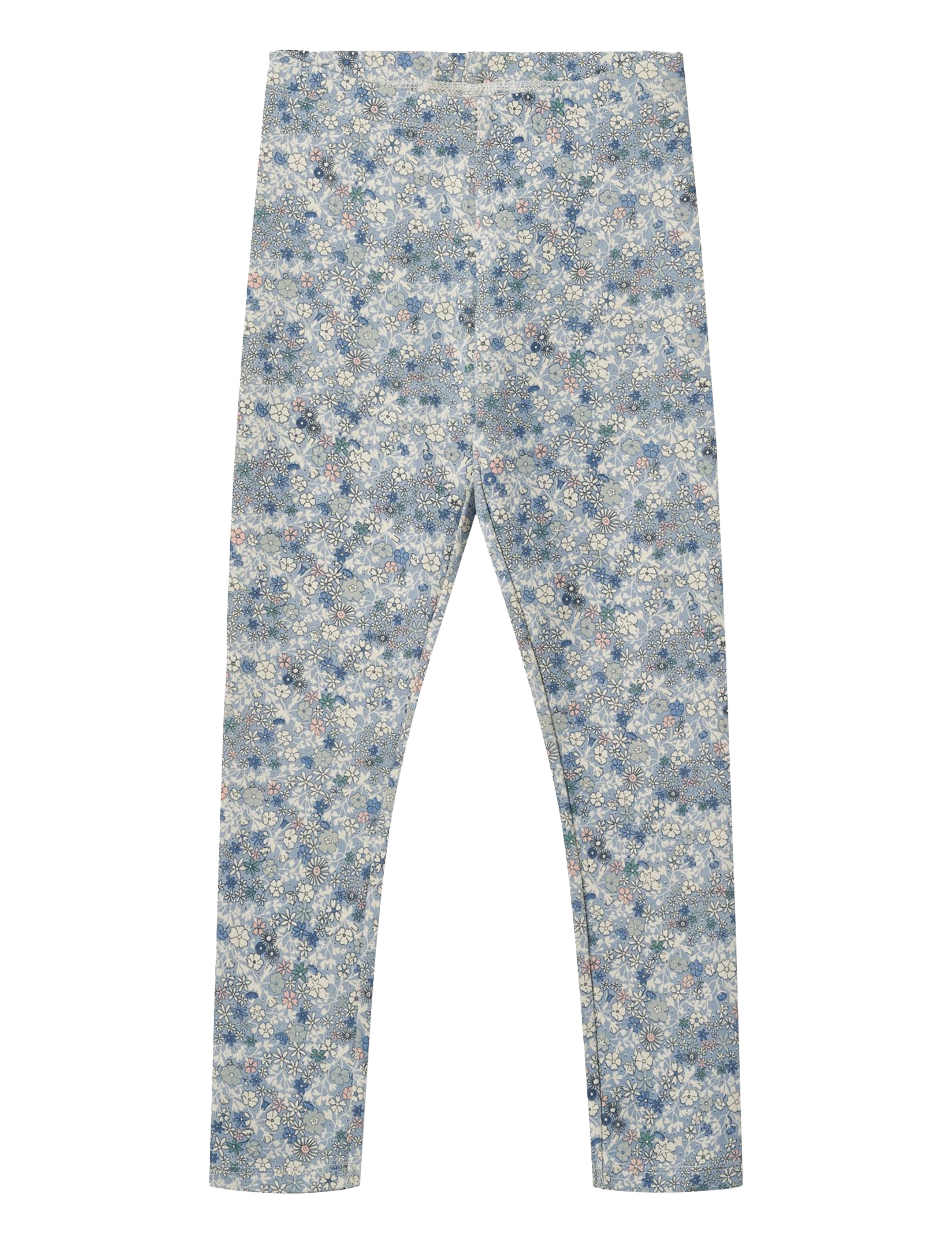 Wheat Jersey Leggings Jules, Blomstrede Leggings, Blå, Str: 104