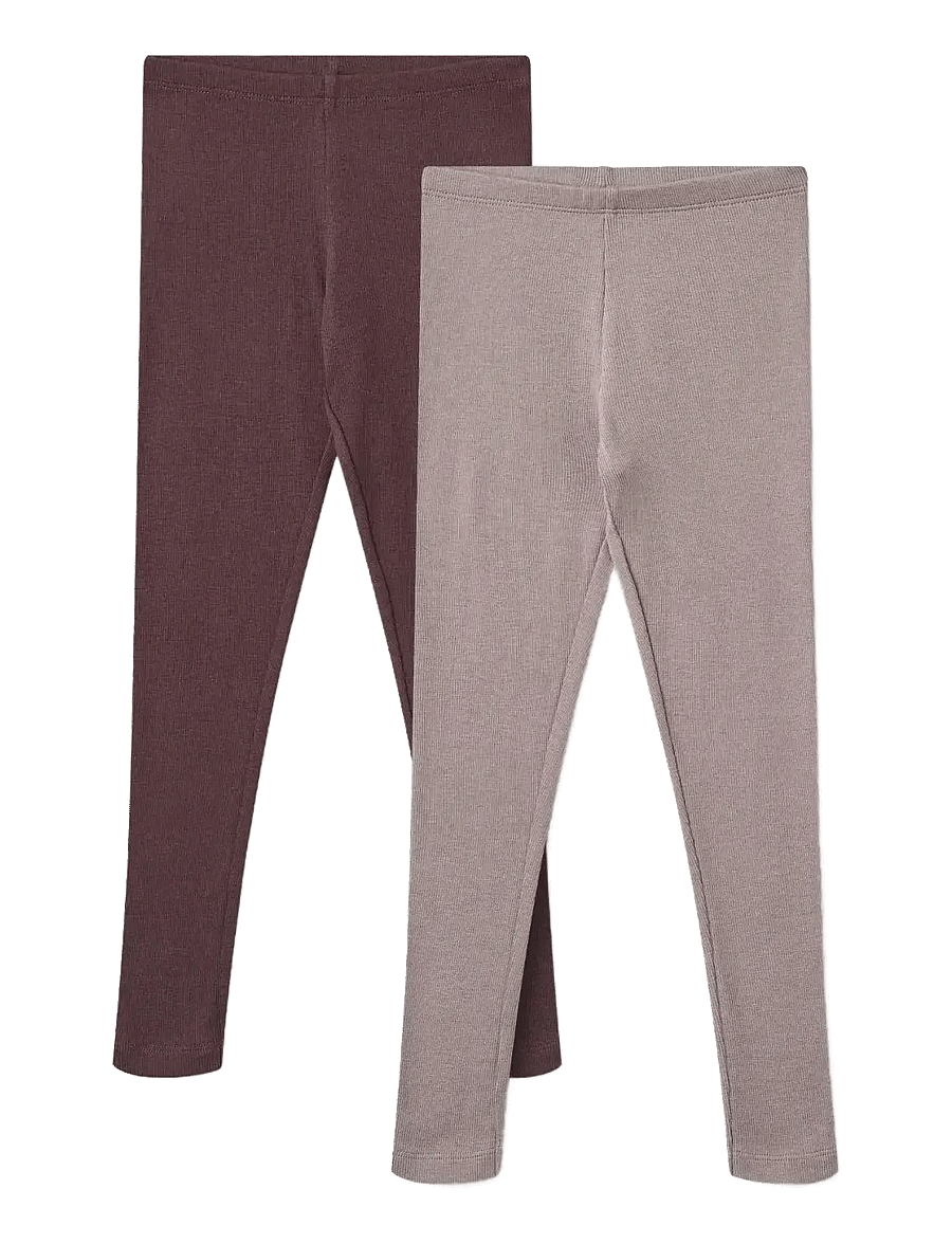 Wheat - 2 Rib Leggings Maddy - leggings - purple fudge - 0