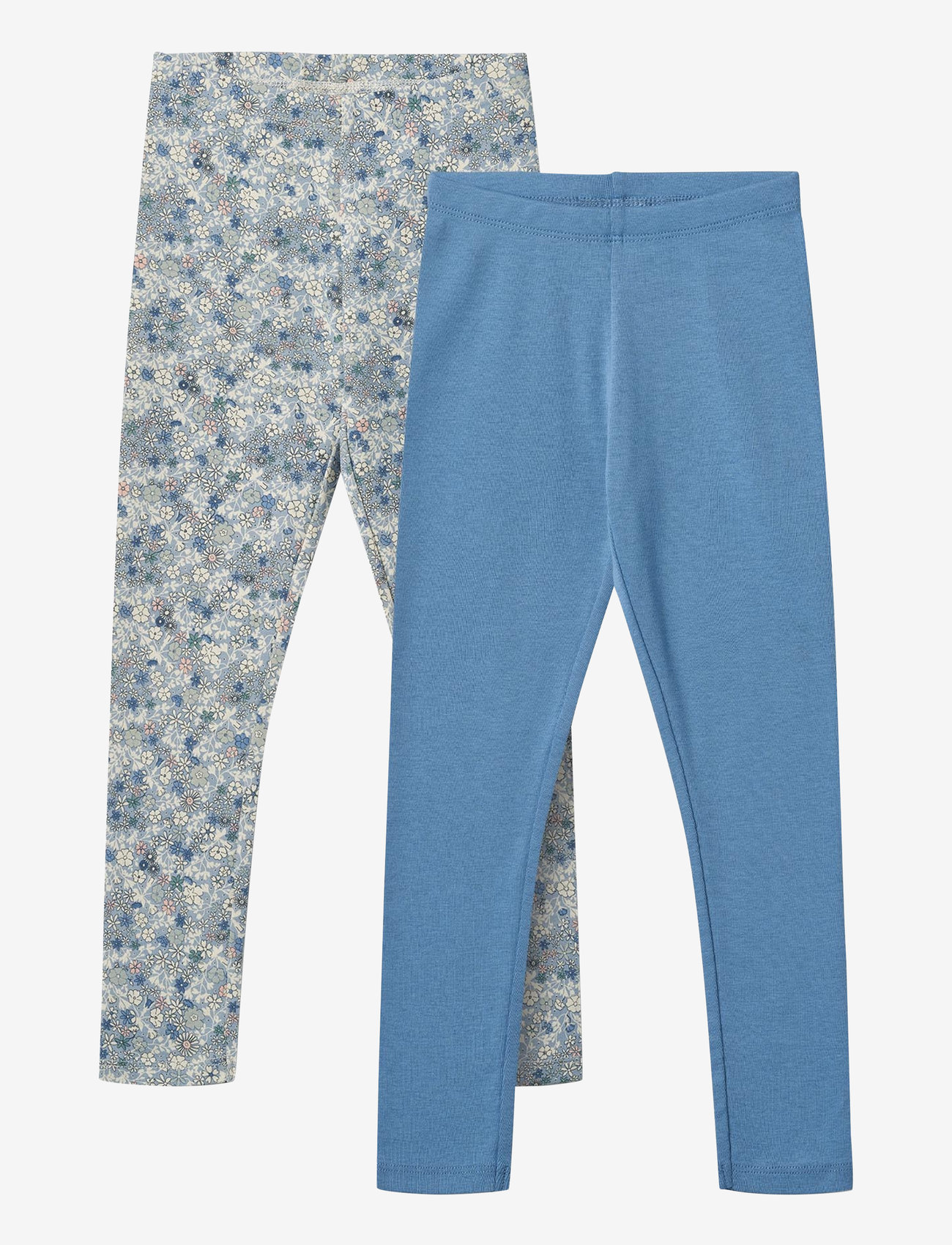 Wheat - 2 Leggings Jules - efterårstøj - blue summer flowers - 1