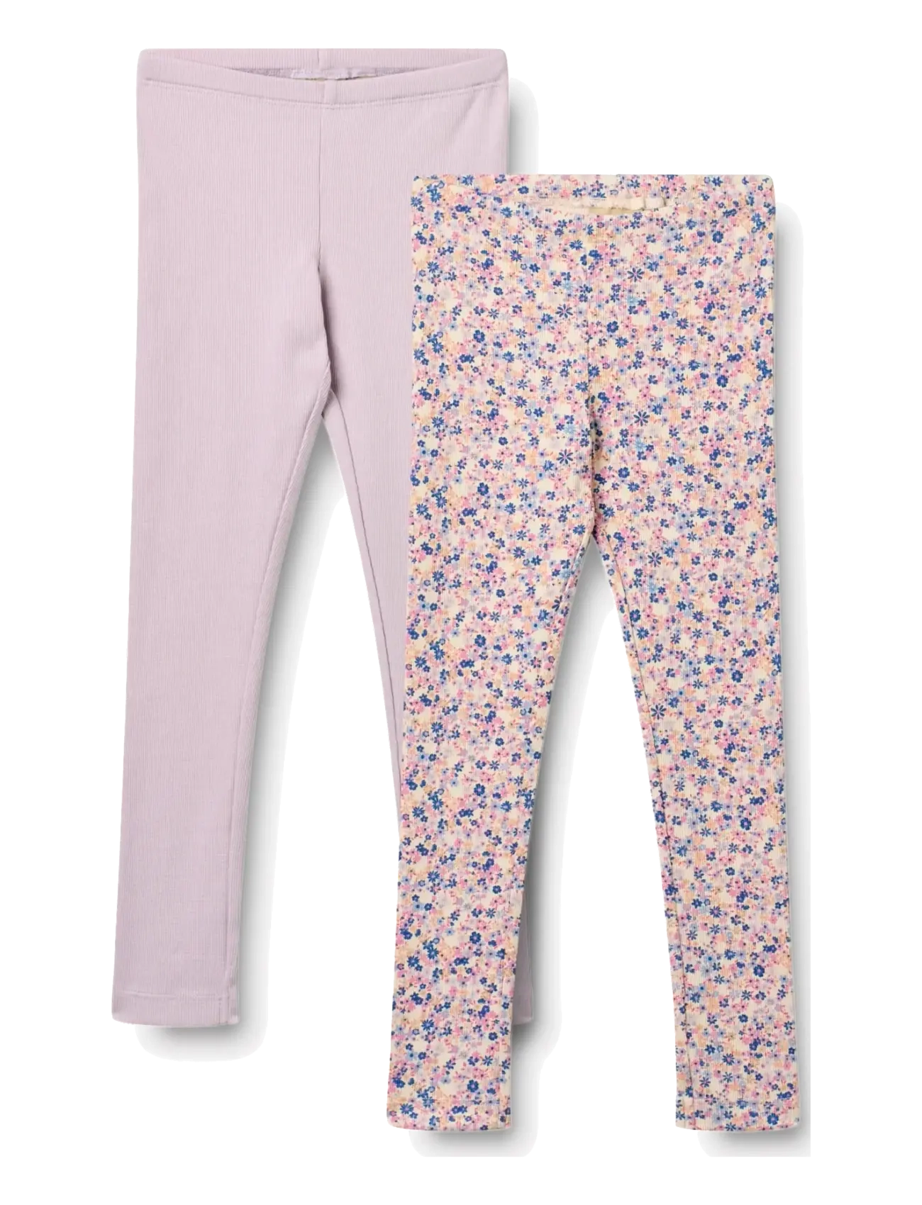 Wheat 2 Leggings Jules - Lapsed 98–134 - PINK BLUE FLOWERS / purple