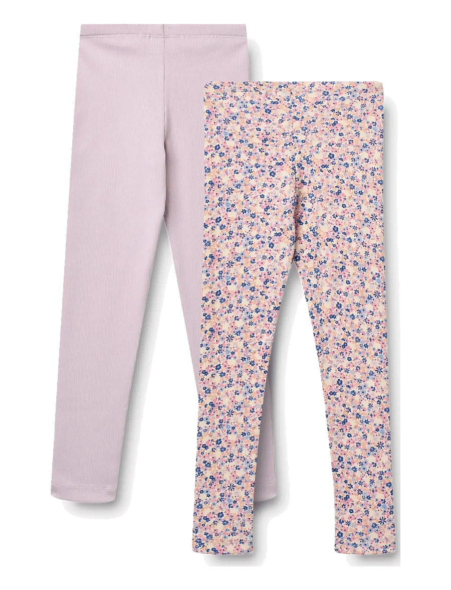 Wheat - 2 Leggings Jules - leginsy - pink blue flowers - 1