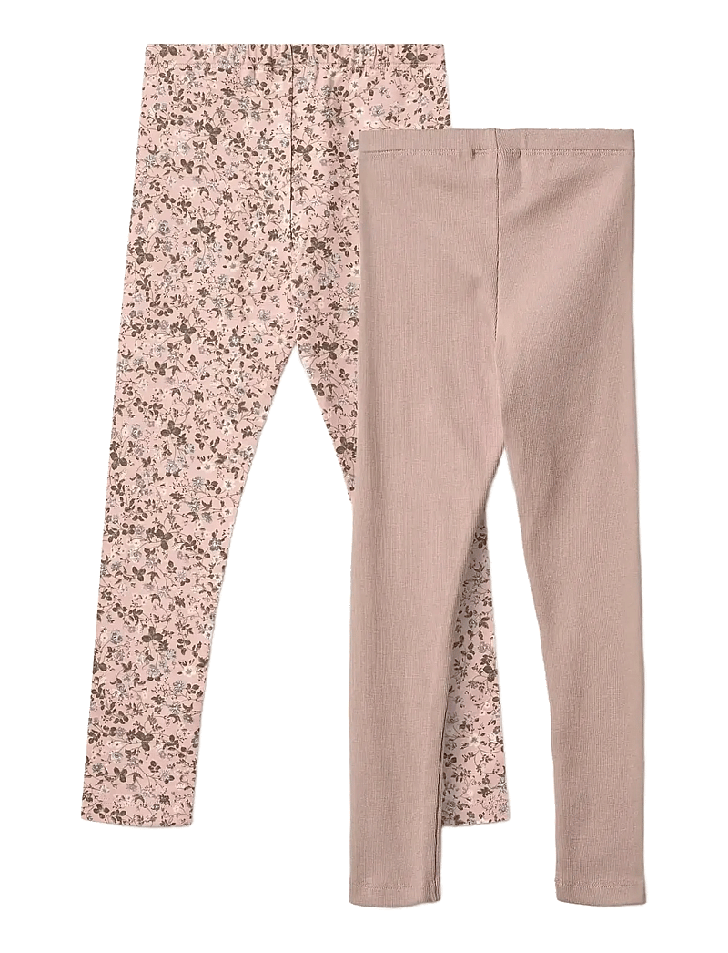 Wheat - 2 Leggings Jules - leggings - rose powder flowers - 1