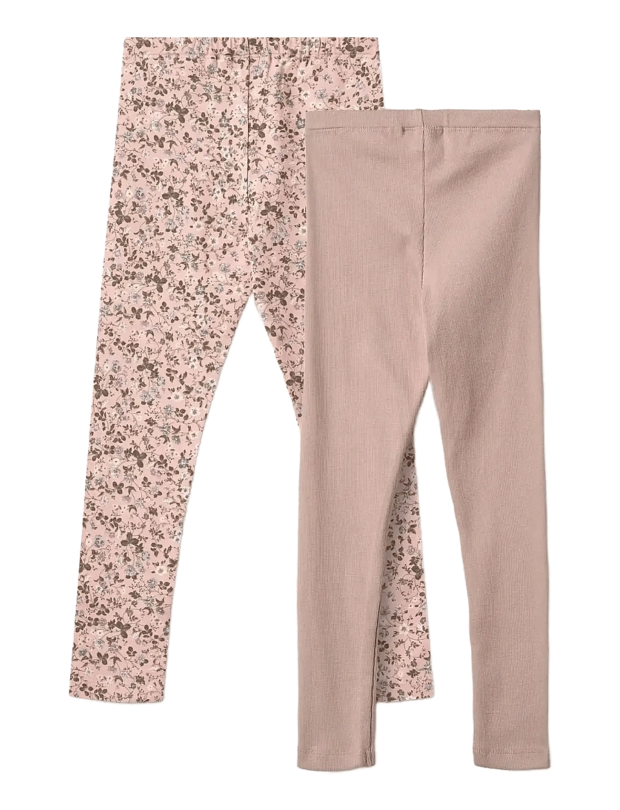 Wheat - 2 Leggings Jules - leggings - rose powder flowers - 1